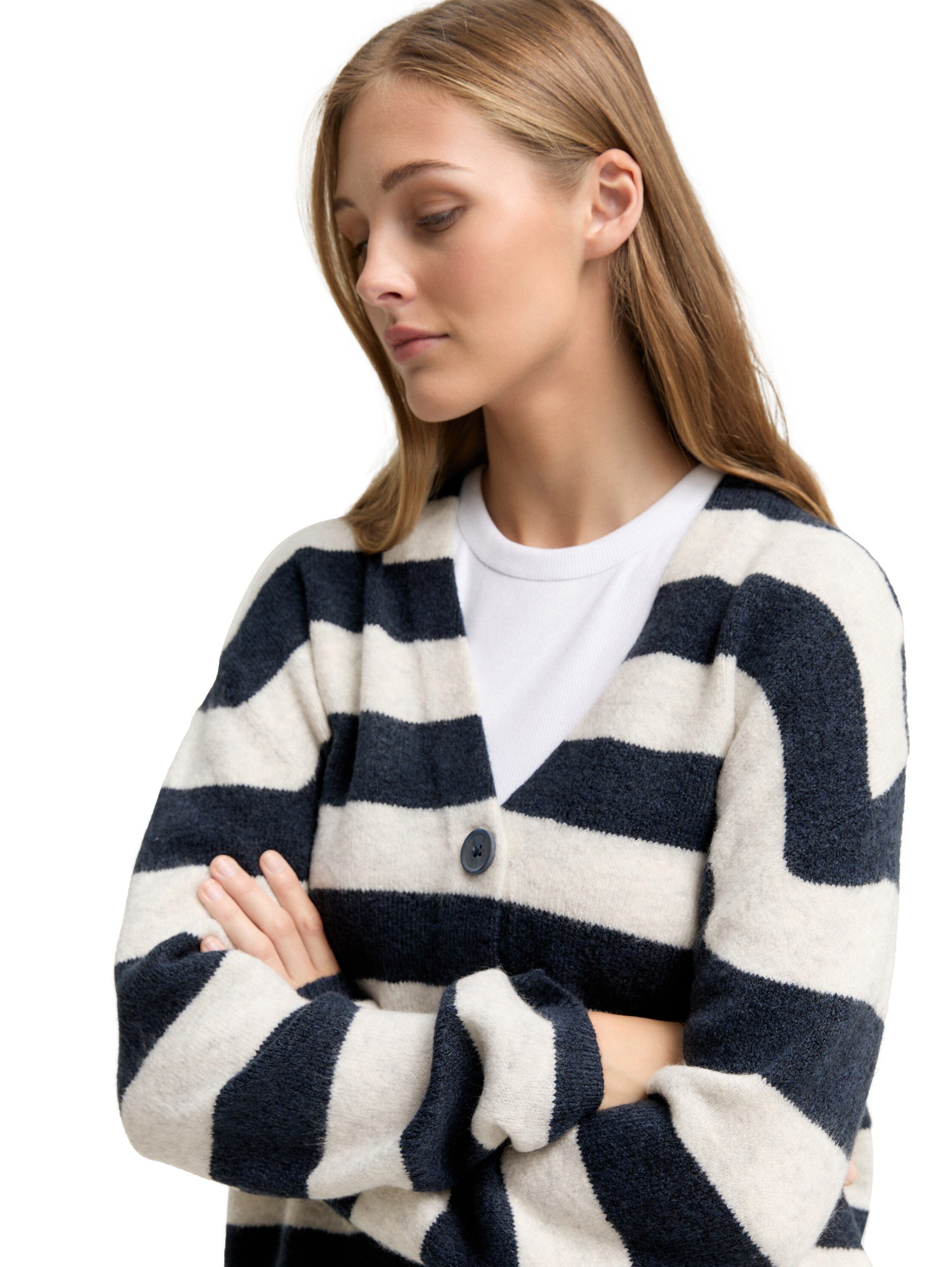 TOM TAILOR Denim Cardigan mit V-Ausschnitt