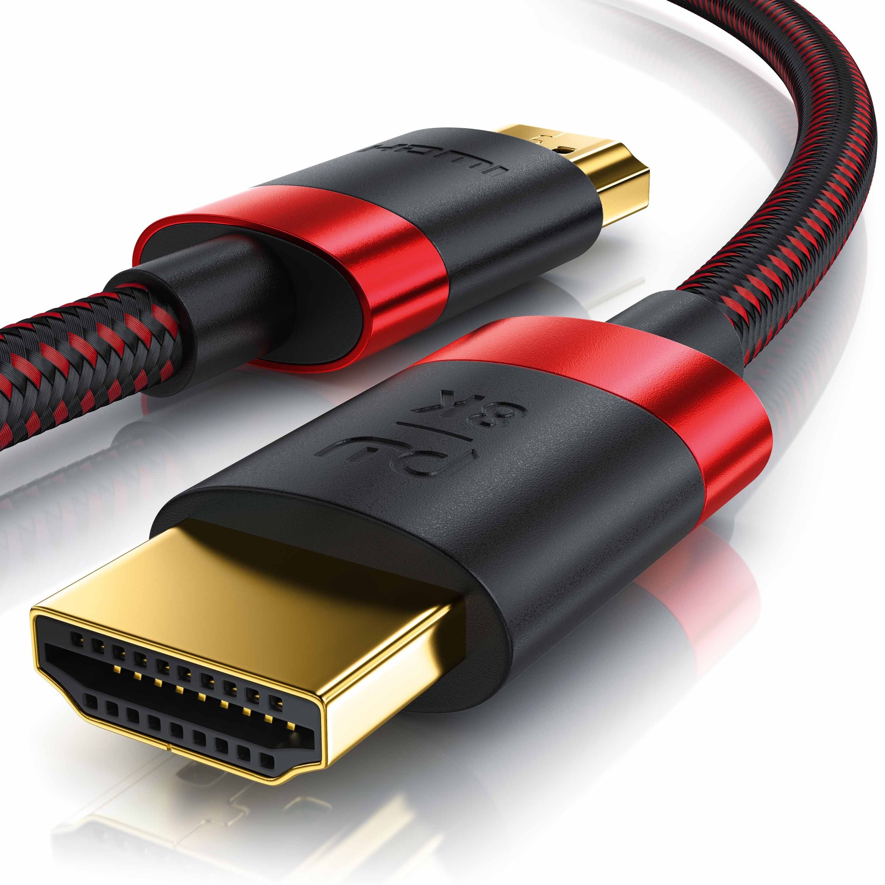 Primewire 8K @ 120Hz / 4K @ 240Hz DSC, Ultra High Speed, Nylonummantelung, 2m HDMI-Kabel, 2.1, HDMI Typ A (200 cm), 48 Gbit/s Bandbreite, eARC, CEC, HDCP, für Gaming, Streaming, Heimkino