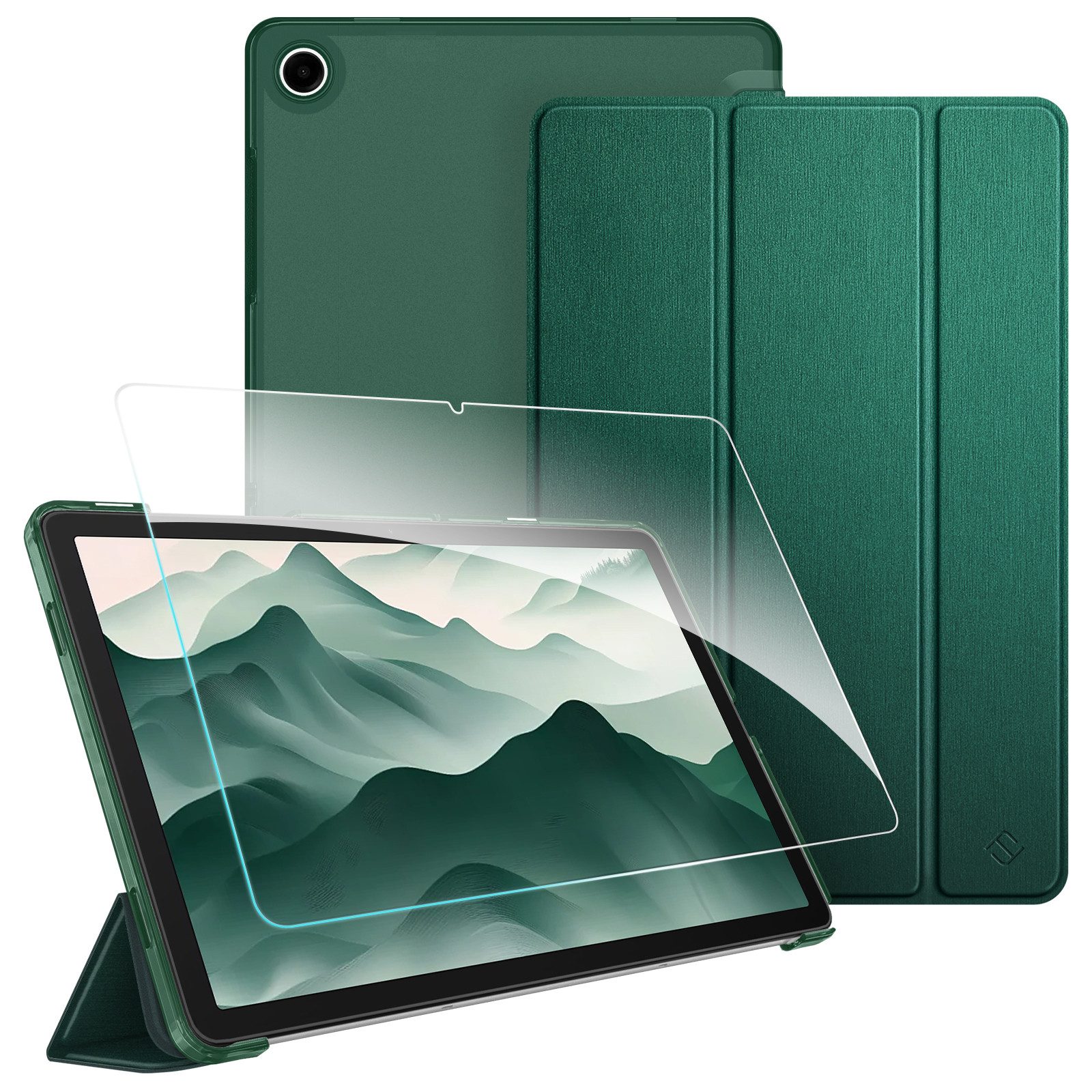 Fintie Tablet-Hülle für Samsung Galaxy Tab A11+ Plus 11 Zoll 2025 / Tab A9+ Plus 11'' 2023 11 Zoll, mit Schutzfolie, Ultradünn Schutzhülle mit Translucent Rückseite Cover