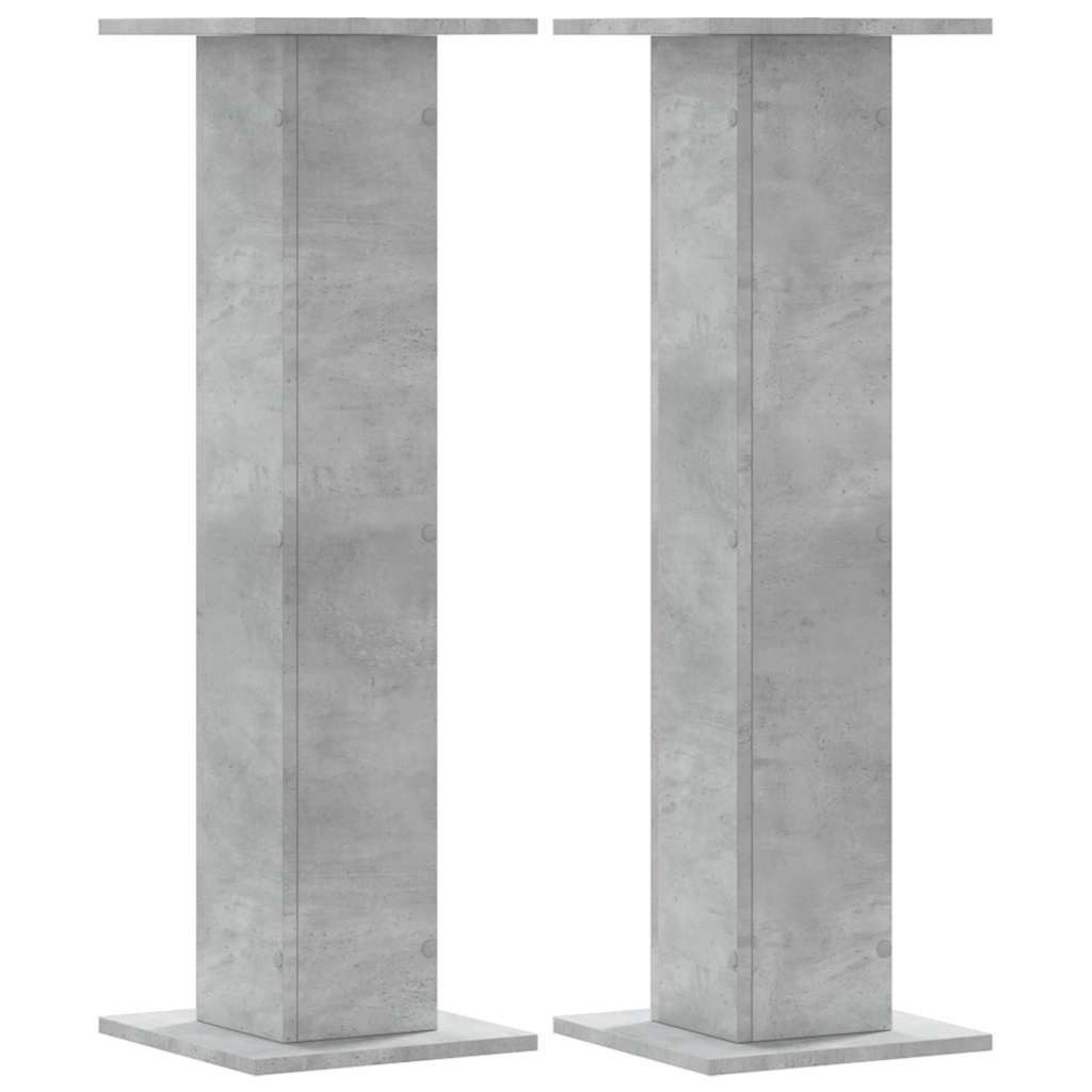 vidaXL Blumenständer Pflanzenständer 2 Stk. Betongrau 30x30x95 cm Holzwerkstoff (1 St)