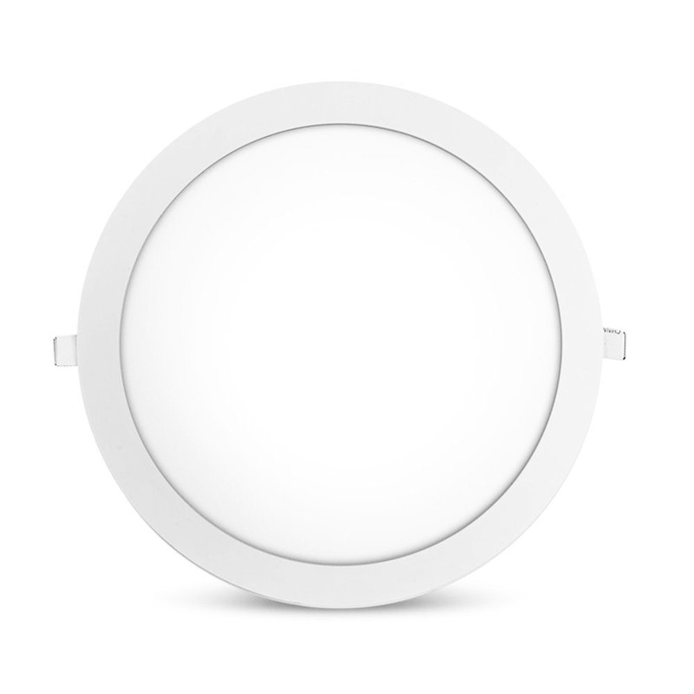 V-TAC LED Panel 24W LED Panel Ultra Slim Einbauleuchte Deckeneinbau Panelleuchte Decke, Neutralweiß, LED Panele Unterputz 18 Watt Neutralweiß, 300x25mm, Form: rund