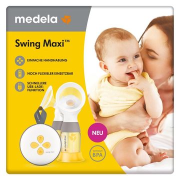 MEDELA Handmilchpumpe Swing Maxi, 12-tlg., 1x Elektrische Doppel-Milchpumpe, für beidseitiges Abpumpen mit 150 ml Flaschen für zuhause & unterwegs