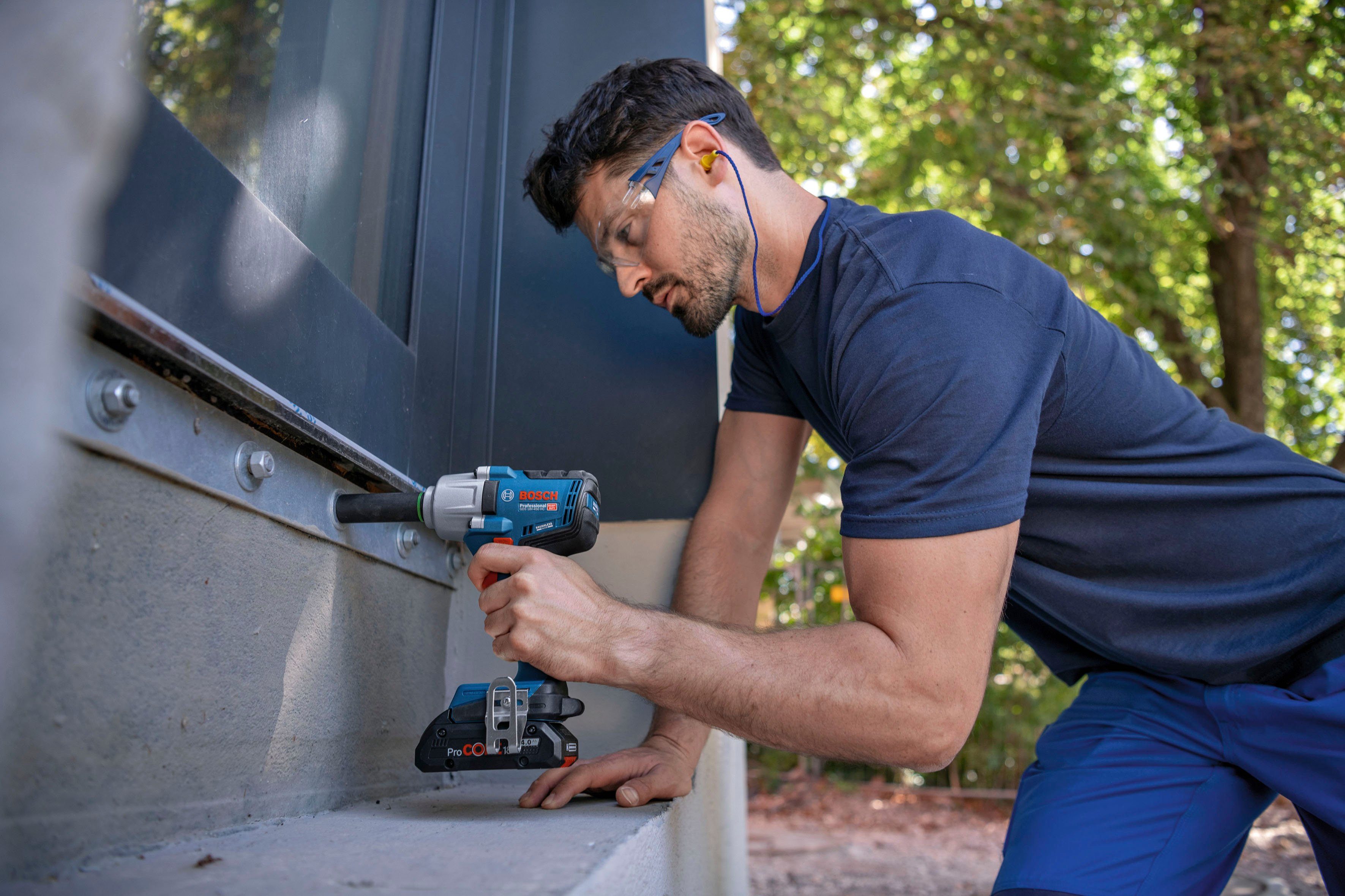 Bosch Professional Akku-Drehschlagschrauber GDS 18V-450 HC (so, 450 Nm, ohne Akku, ohne Ladegerät