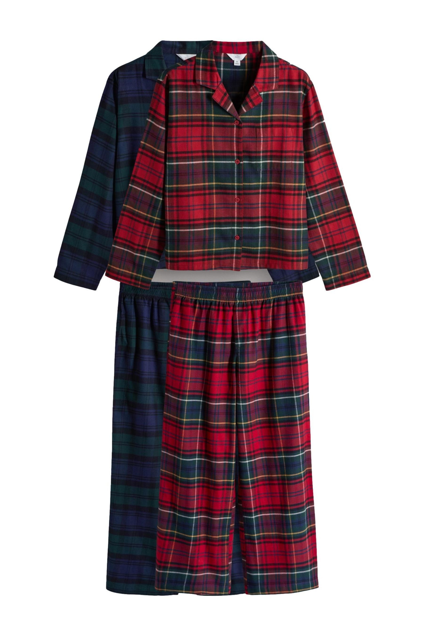 The Set Pyjama The Set Schlafanzüge, karierter Webstoff, 2er-Pack (4 tlg) günstig online kaufen