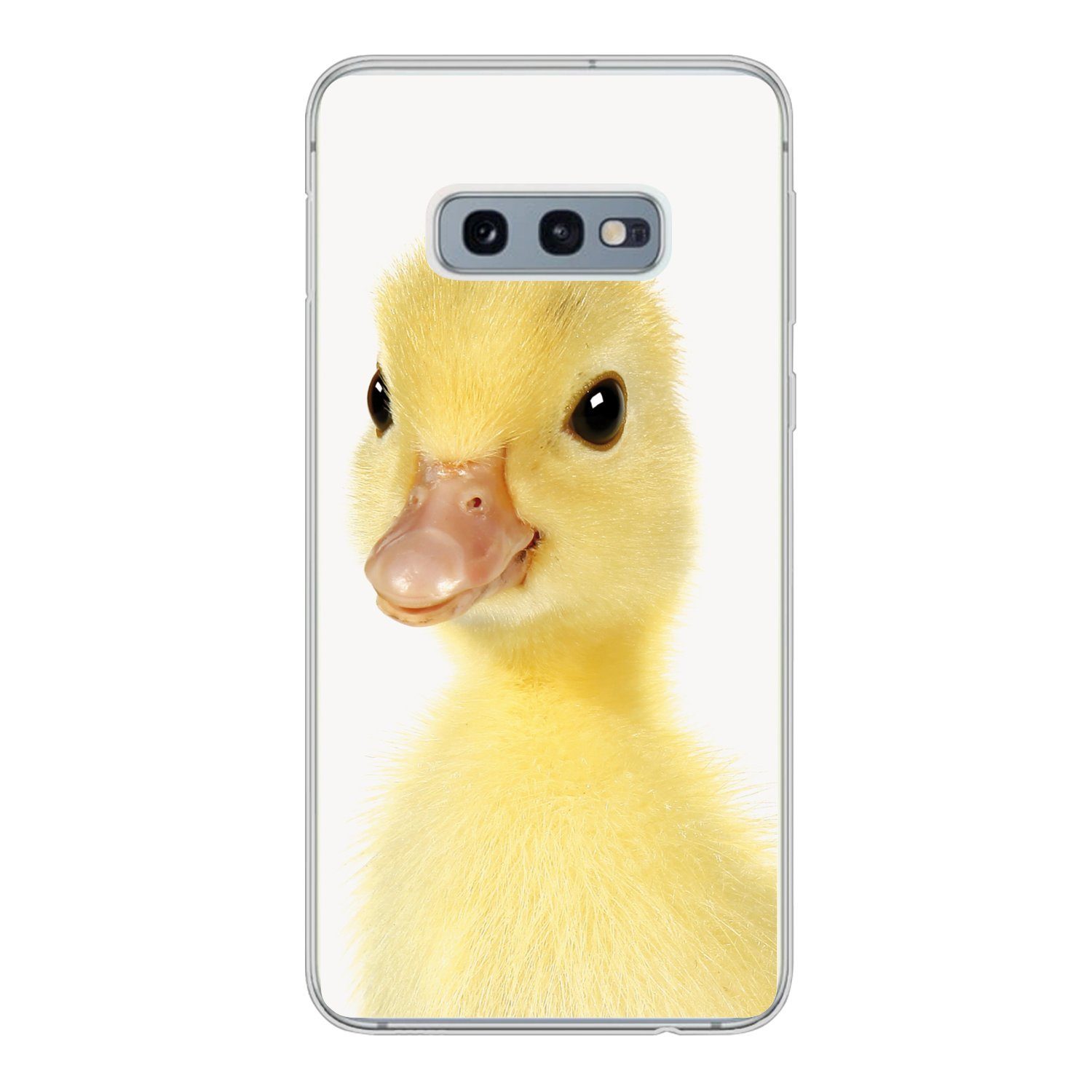 MuchoWow Handyhülle für Samsung Galaxy S10e Ente - Küken - Süß - Kinder - Mädchen - Jungen, Phone Case, Silikon, Schutzhülle Dünn