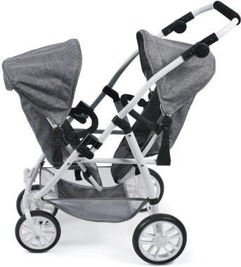 CHIC2000 Puppen-Zwillingsbuggy Vario, Jeans Grey