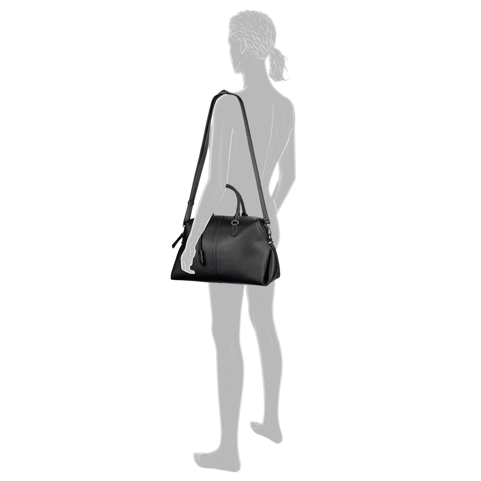 Gabor Bowlingtasche Jesenia, Damen Handtasche mit Zebramuster aus Innenfutter