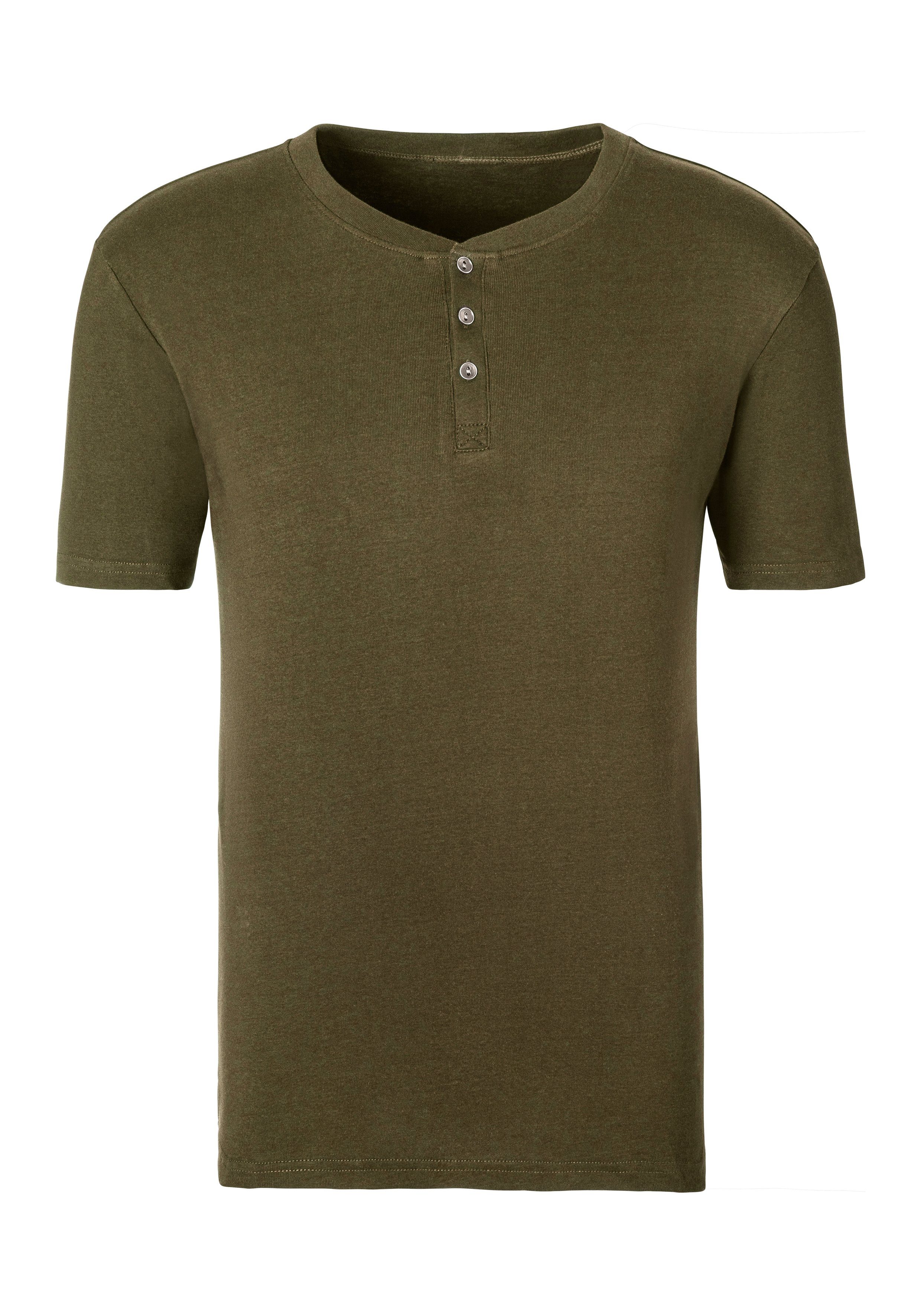 H.I.S T-Shirt, mit aufwendiger Knopfleiste, perfekt als Unterziehshirt günstig online kaufen