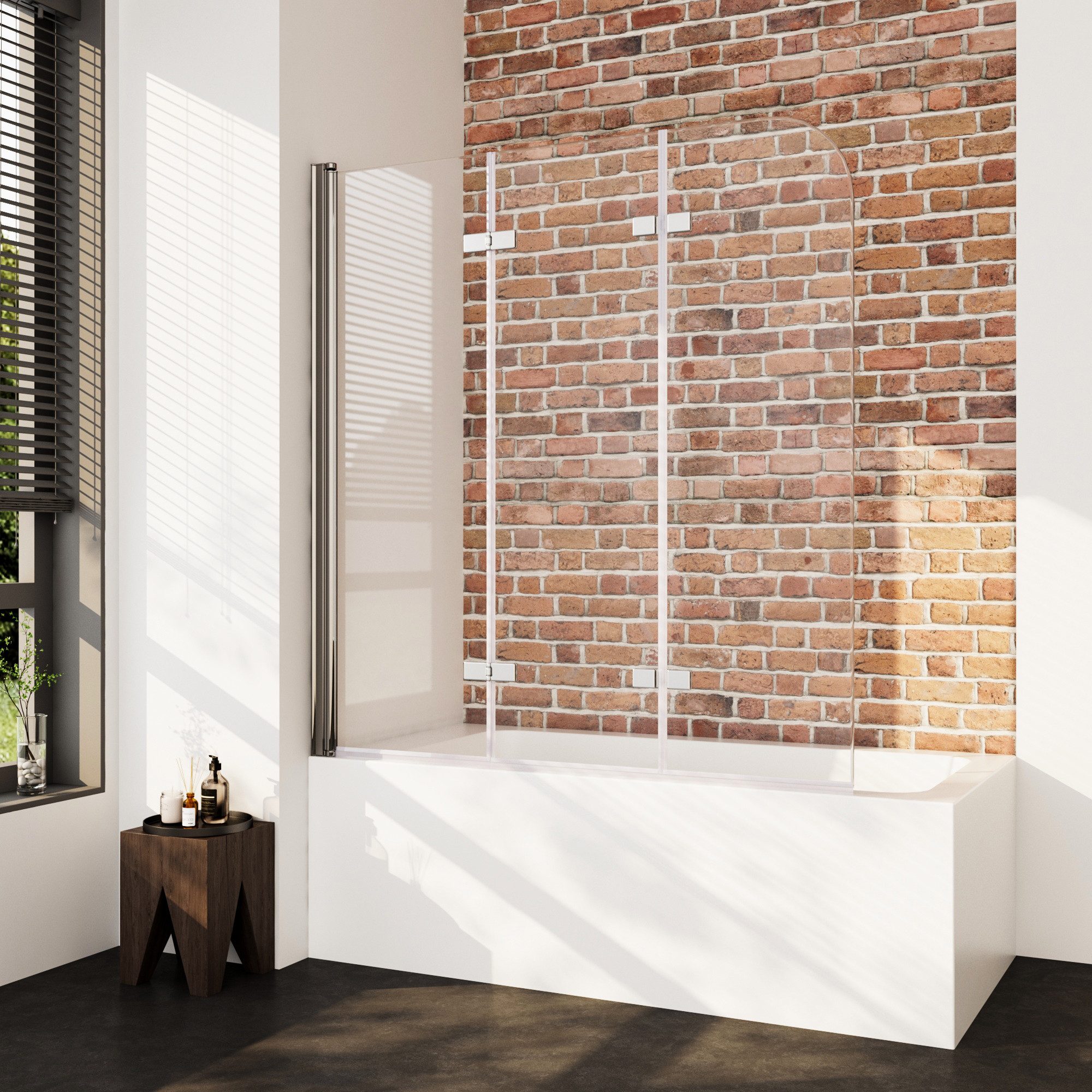 Boromal Badewannenaufsatz Duschwand für Badewanne 3 günstig online kaufen