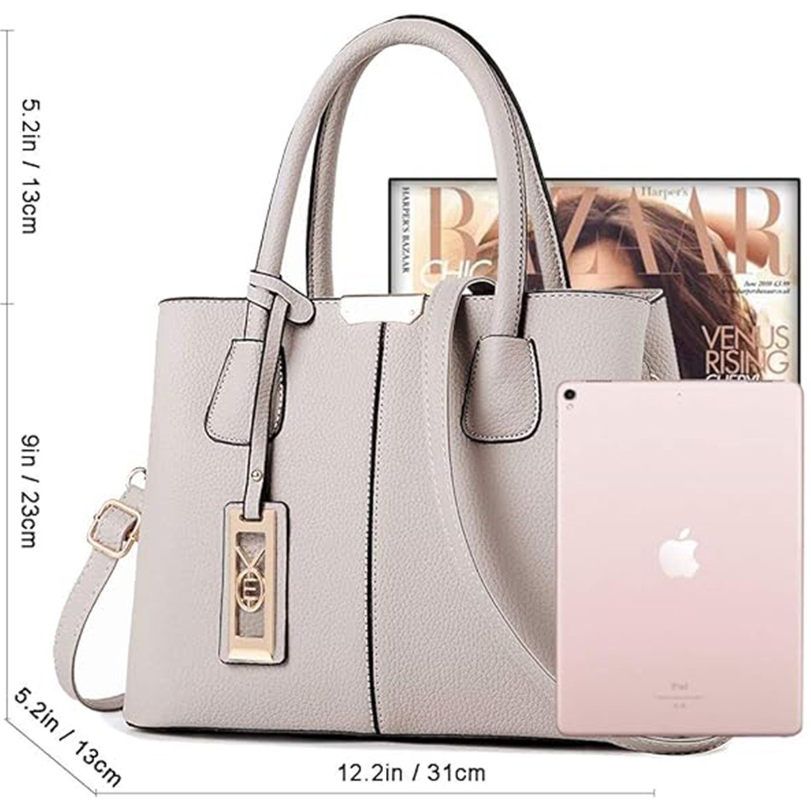 Griff Frau Handtasche Henkeltasche Freizeittasche, Freizeit (Schultertasche Frauen Messenger-Tasche Schule Weiß REDOM Arbeitstasche Bürotasche, Aktentasche Business Arbeit Kunstleder, Frauen Unitasche, Tasche Kunstledertasche), usw Schultergurt, Reisen Jungen Umhängetasche für Tragetasche Damen Top Büro