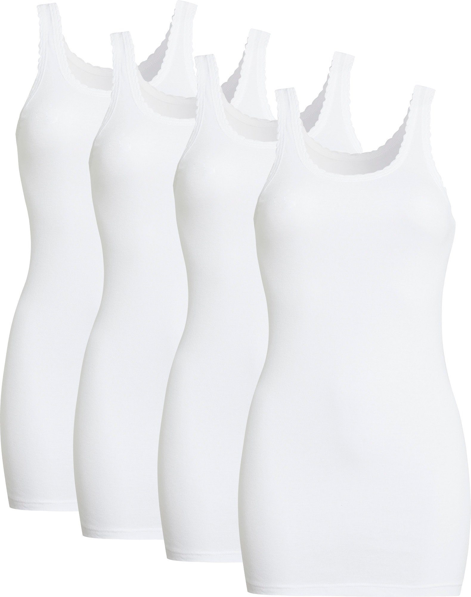 Unterhemd Damen-Unterhemd 4er-Pack