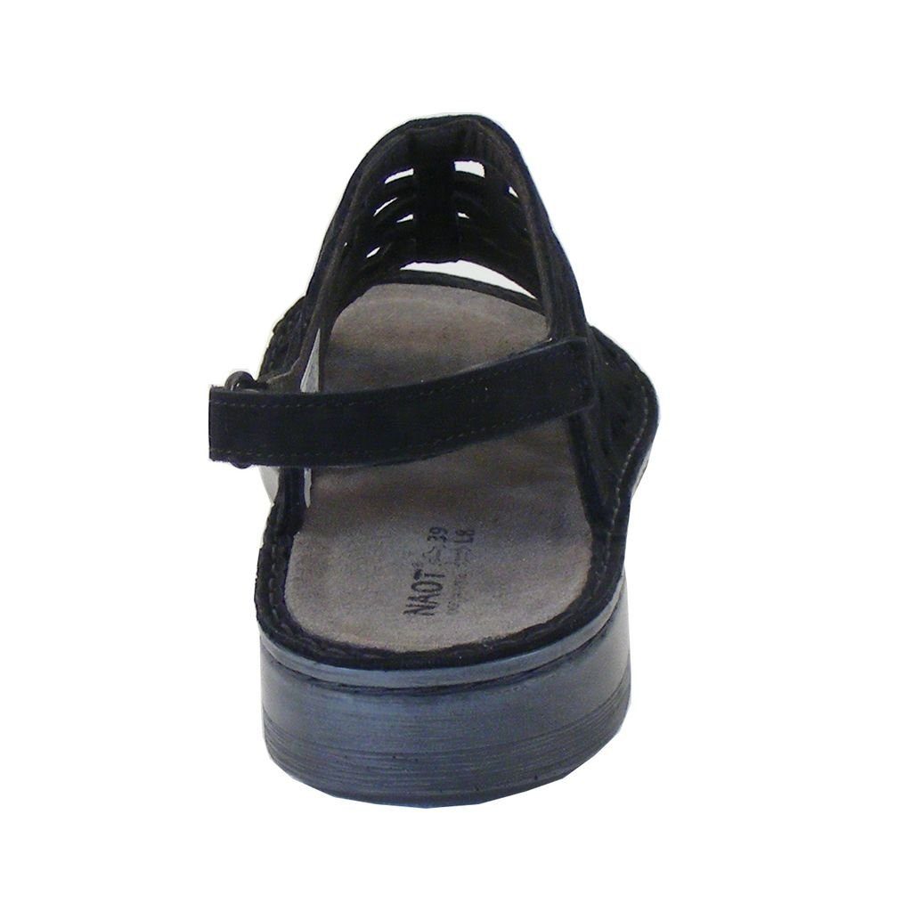 Naot 19127 Damen NAOT Leder Schuhe Amadora Fußbett schwarz Sandalen Sandalette Nubuk