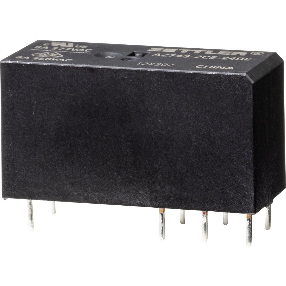 Zettler Electronics Zeitrelais Zettler Electronics AZ743-2CE-24DE Powerrelais 24 V/DC 8 A 1 St., (AZ743-2CE-24DE)