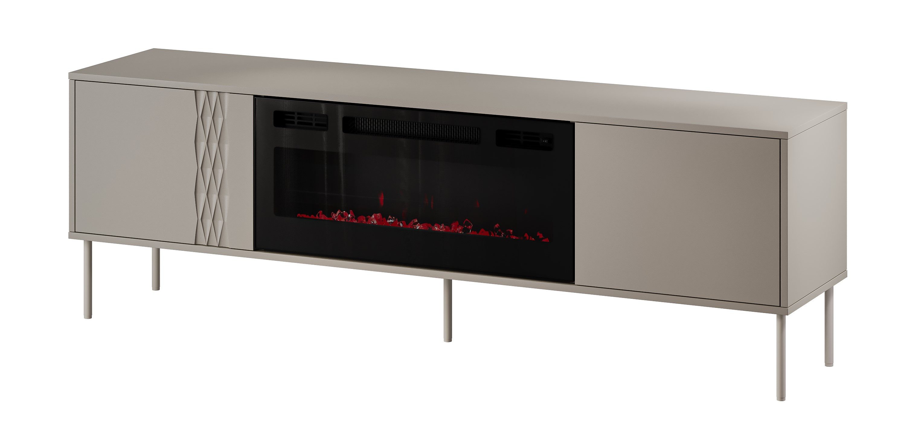 99rooms Lowboard Darfi (TV-Kommode, TV-Schrank), mit viel Stauraum, Push-Click System, Modern Design, ABS-Schutzkanten