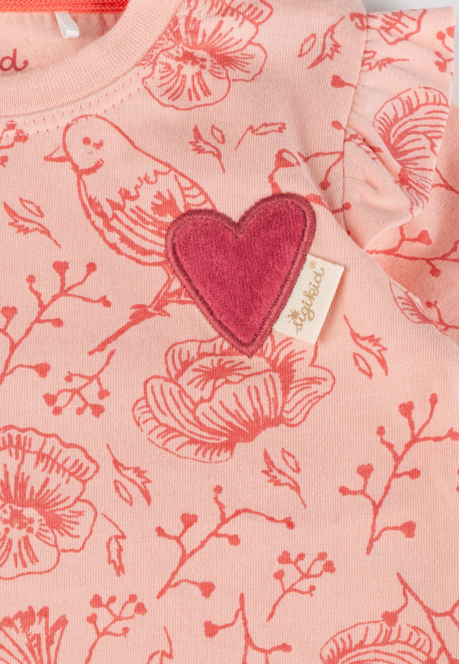 Sigikid Longshirt Pink Birds für Babys Mädchen (1-tlg)