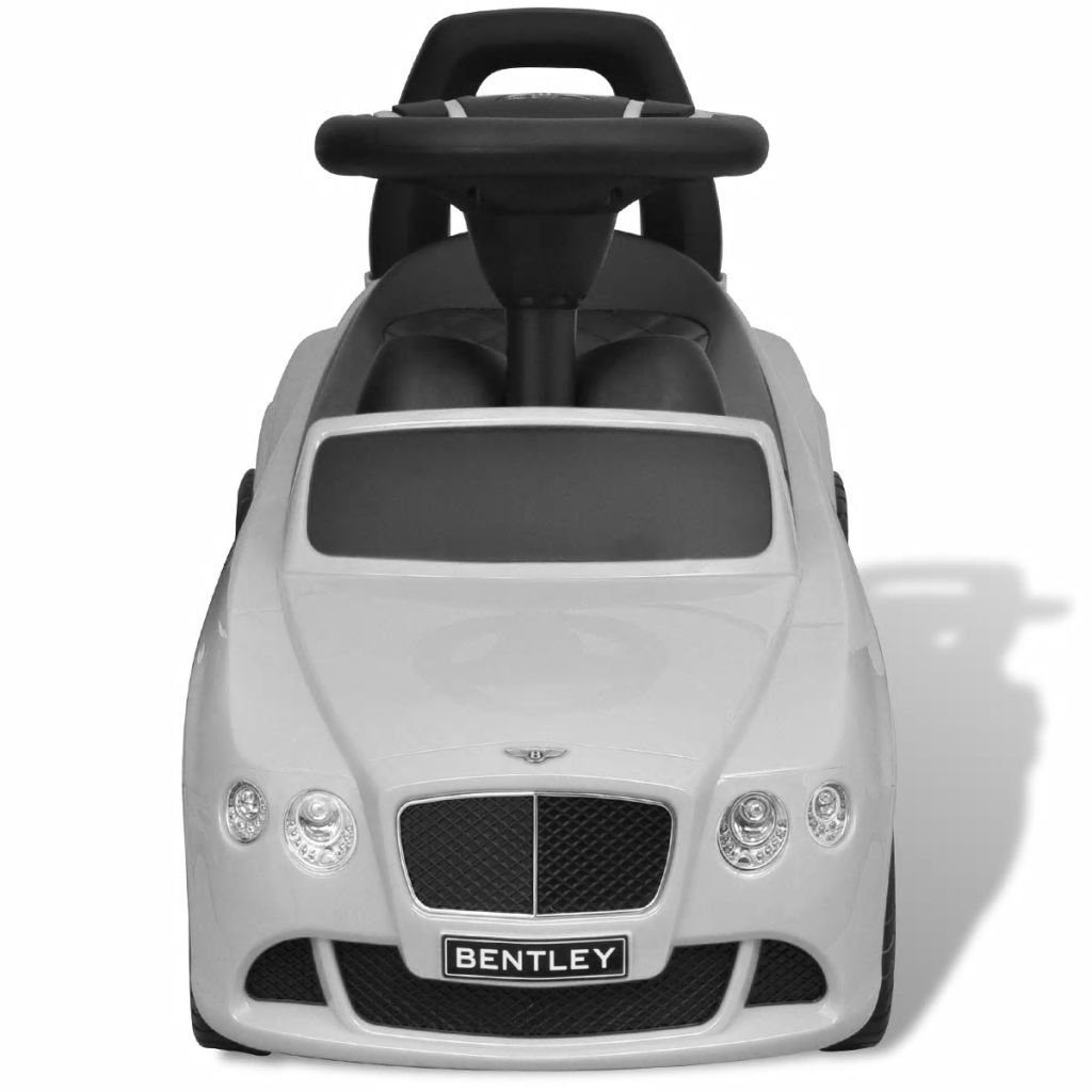 bentley Rutscherauto Rutschfahrzeug white Fußantrieb Weiß Bentley Kinderauto mit Läufer Rutscher vidaXL