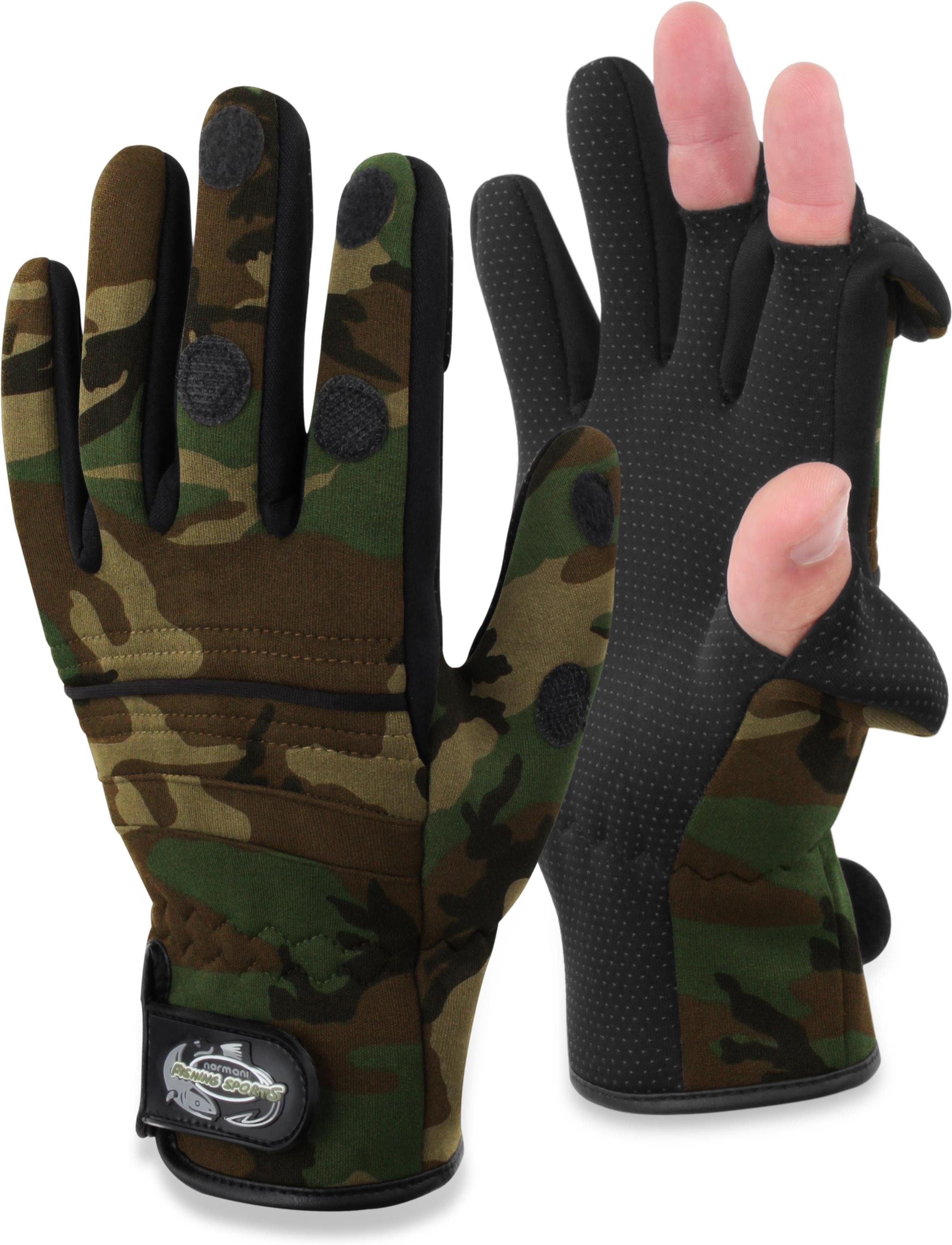 normani Angelhandschuhe Neopren-Anglerhandschuhe Wahoo Neoprenhandschuhe Thermohandschuhe mit umklappbaren Fingerkuppen