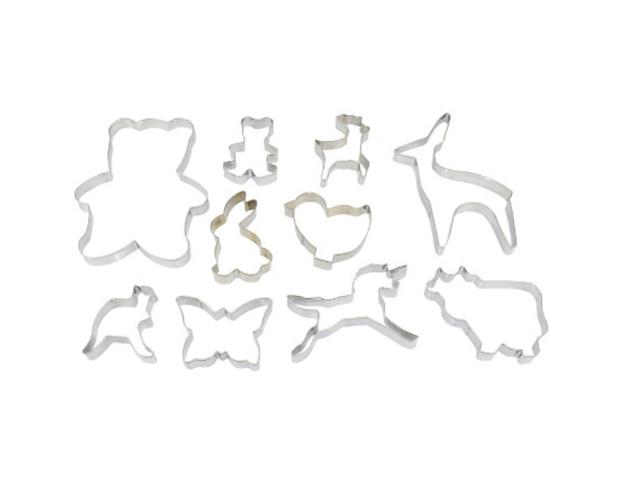 Michelino Ausstechform 10-teiliges Set – Tiermotive für kreativen Backspaß, (10-St)