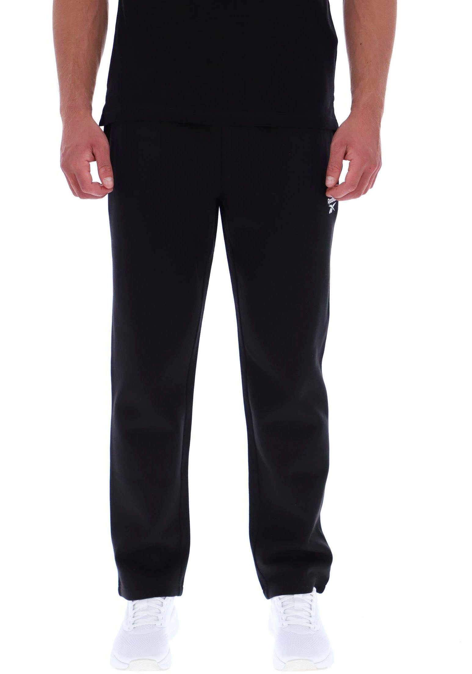 Reebok Jogginghose LUTHER SMALL LOGO OPEN HEM PANT (1-tlg)