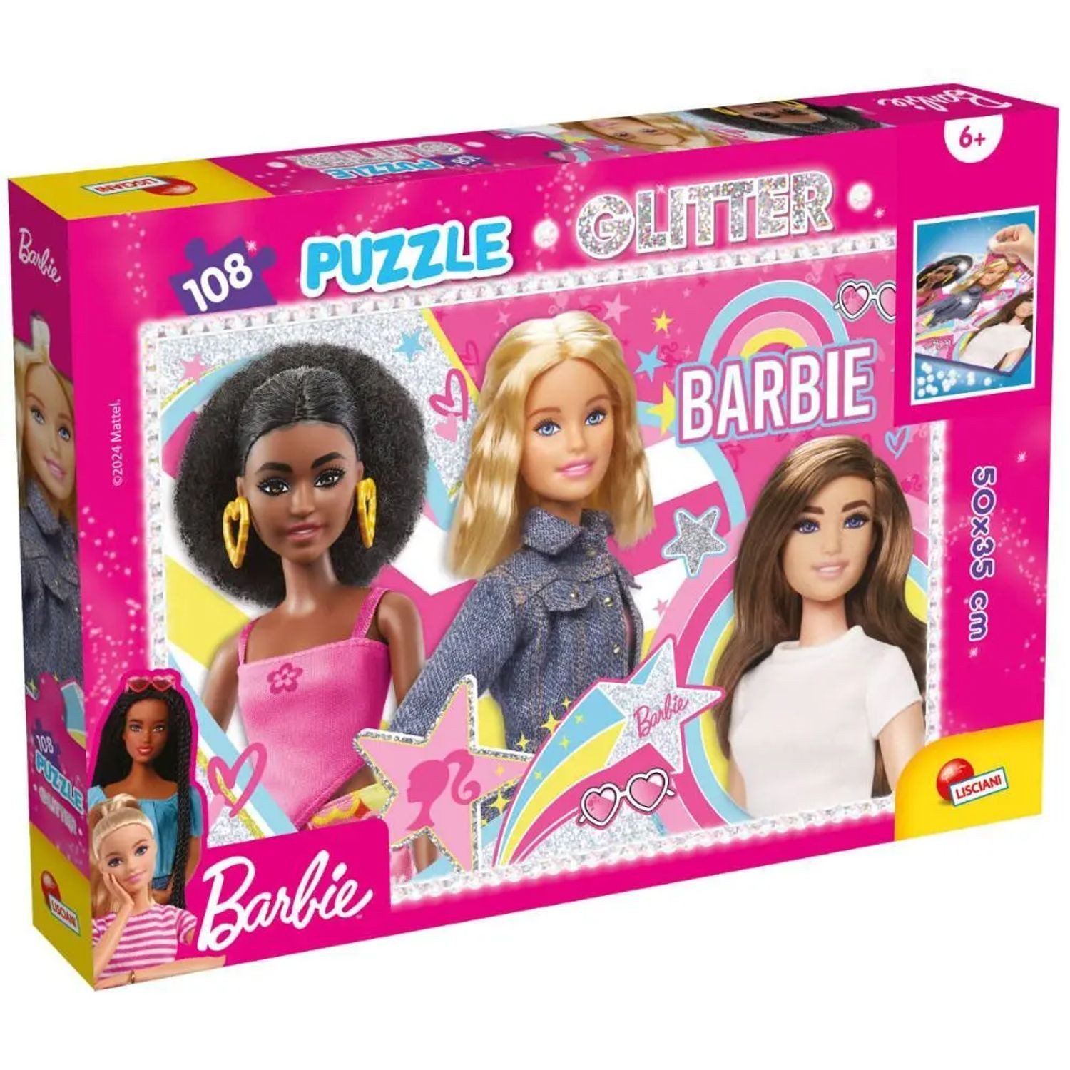 Puzzle BARBIE GLITTER PUZZLE 108- BEST FRIEND FOREVER!, Puzzleteile