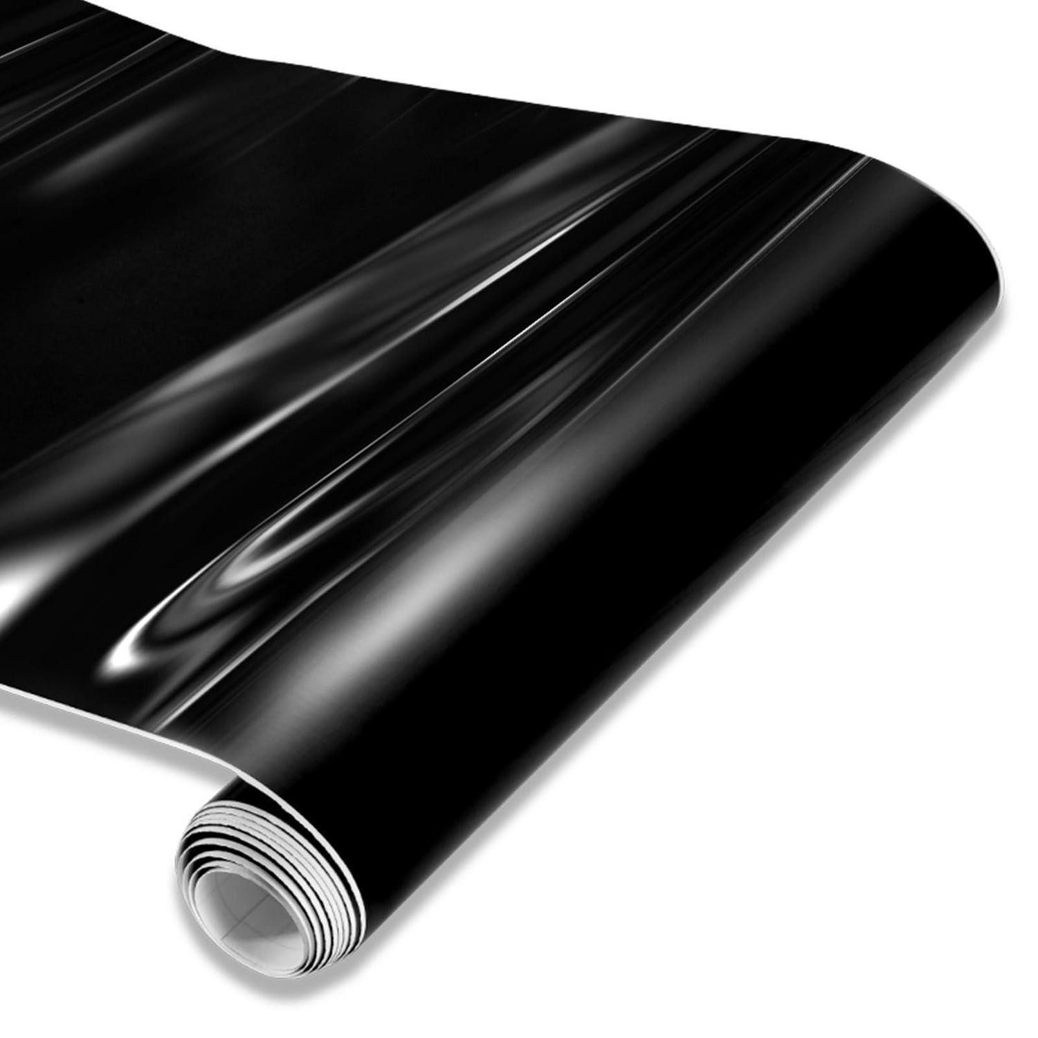LuxusKollektion Lackschutzfolie Vinylfolie Autofolie Klebefolie Schwarz Glänzende schwarze Vinylfolie
