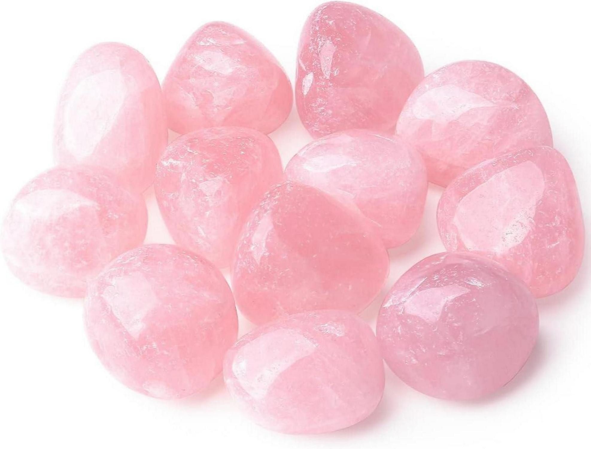 Edelstein Rosenquarz Kristalle Edelsteine 100G Natürliche Trommelsteine