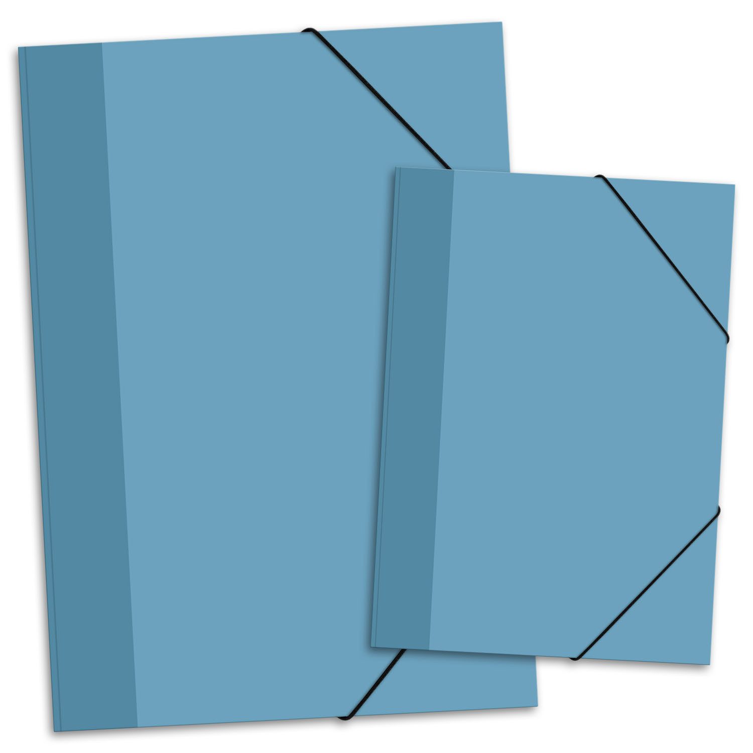 itenga Organisationsmappe itenga Gummizugmappe Zeichenmappe A4 und A3 NORDIC BLAU Set