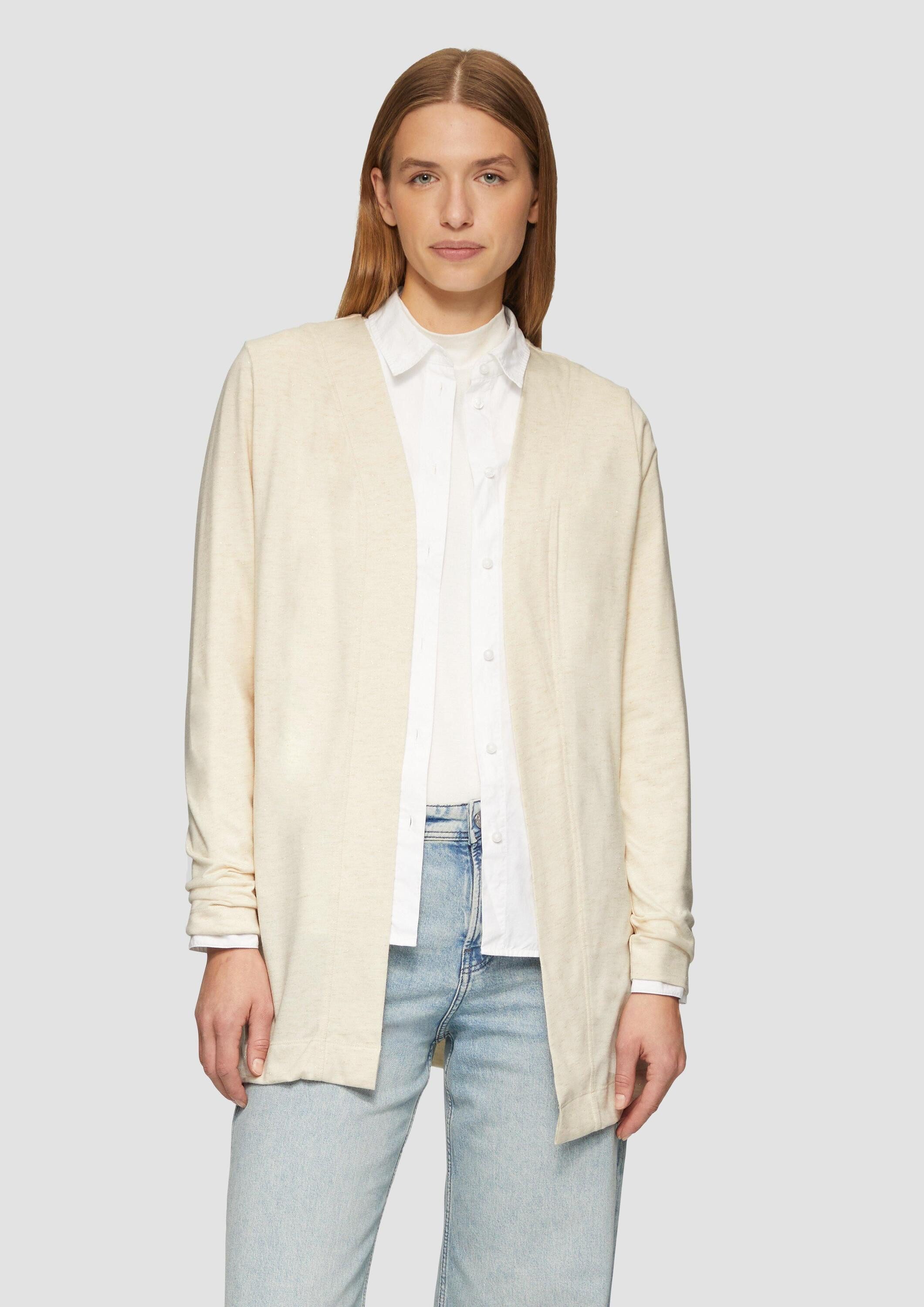 s.Oliver Cardigan Indoor-Jacke Langer Cardigan mit Glitzergarn günstig online kaufen