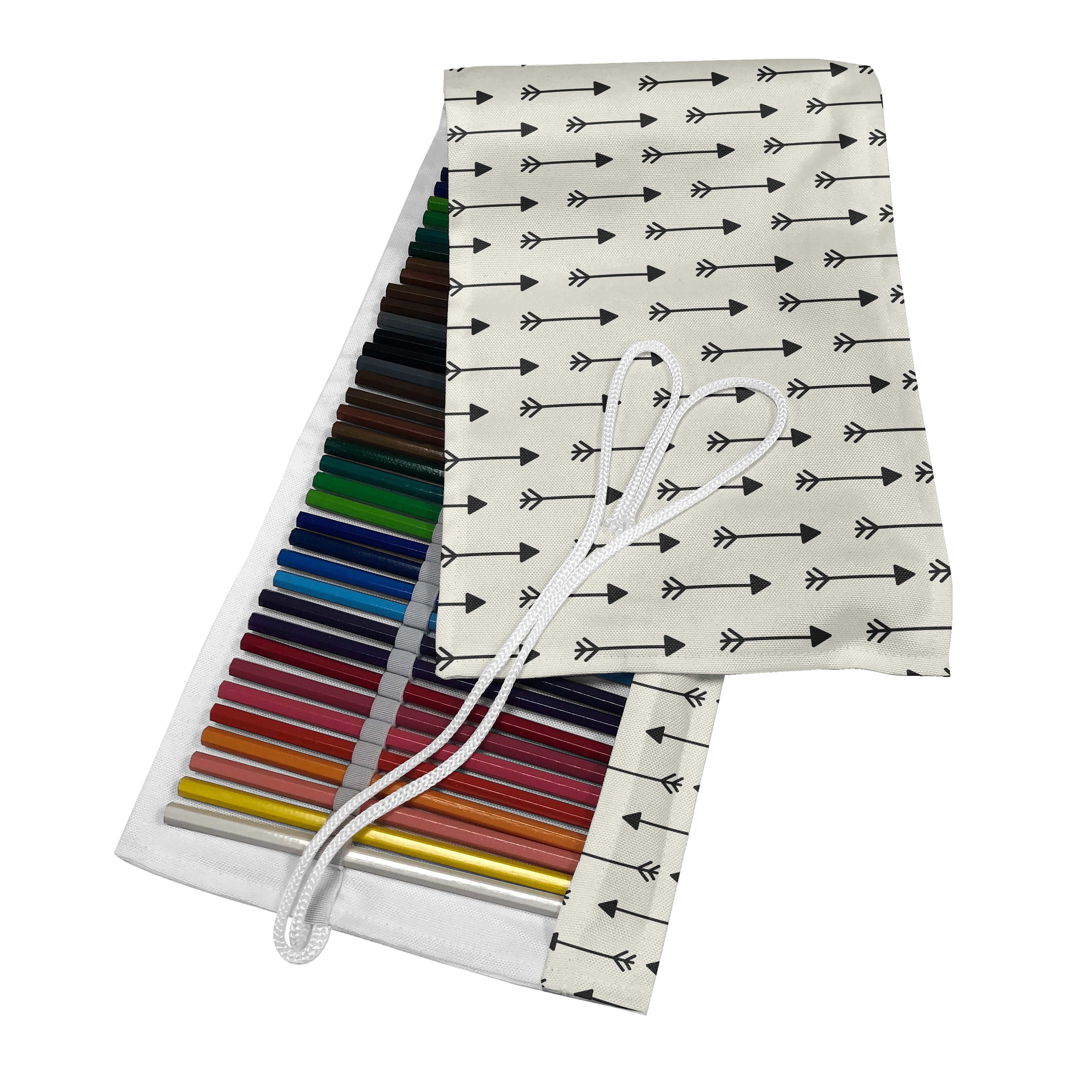 Abakuhaus Federmäppchen langlebig und tragbar Segeltuch Stiftablage Organizer, Ethnisch Retro Boho Pfeil-Muster