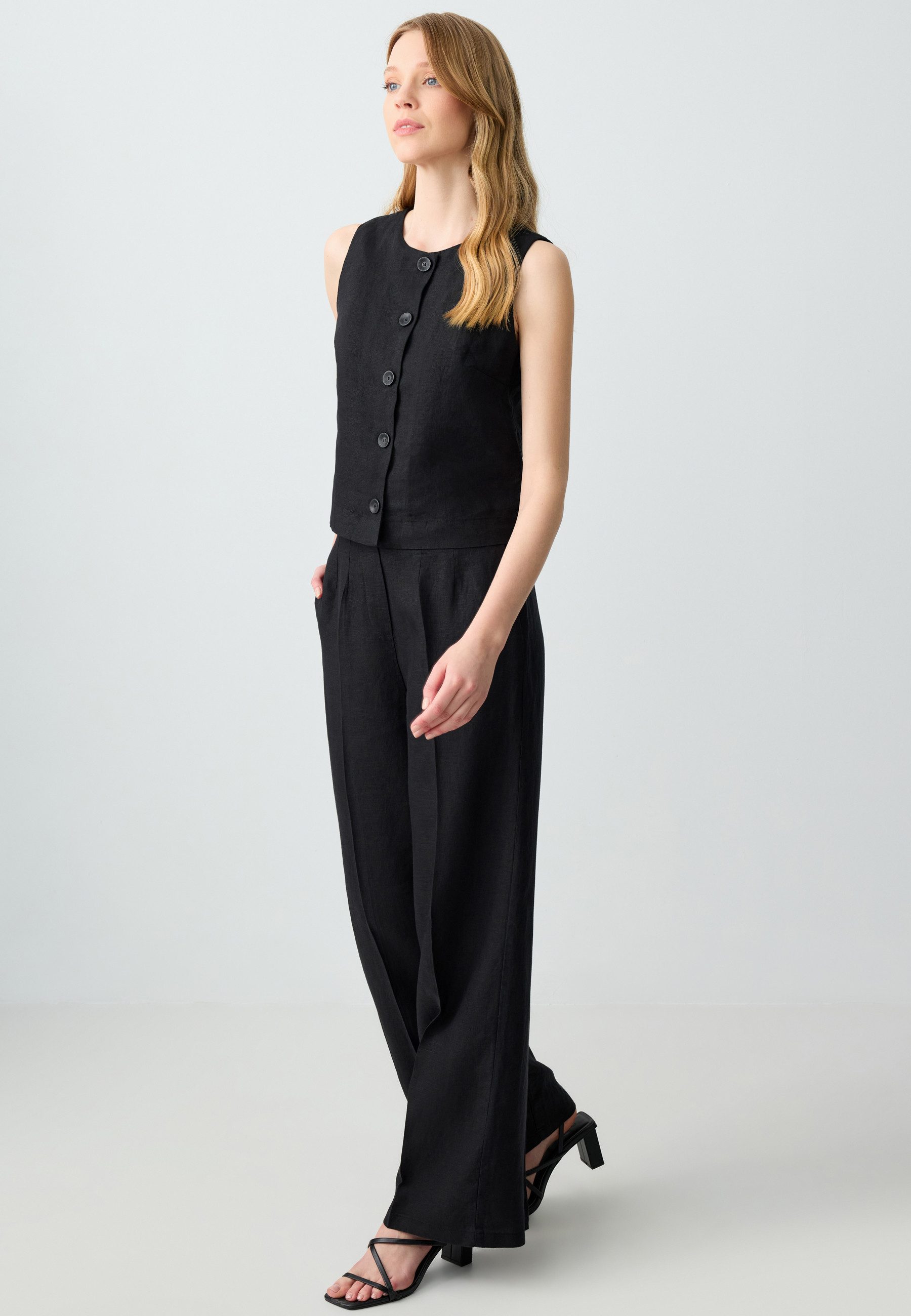 Jimmy Key Leinenhose Leinenhose mit hoher günstig online kaufen