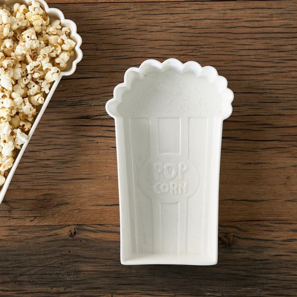 Rivièra Maison Schüssel Snackschale Weiß (28cm) Popcorn Loves RM