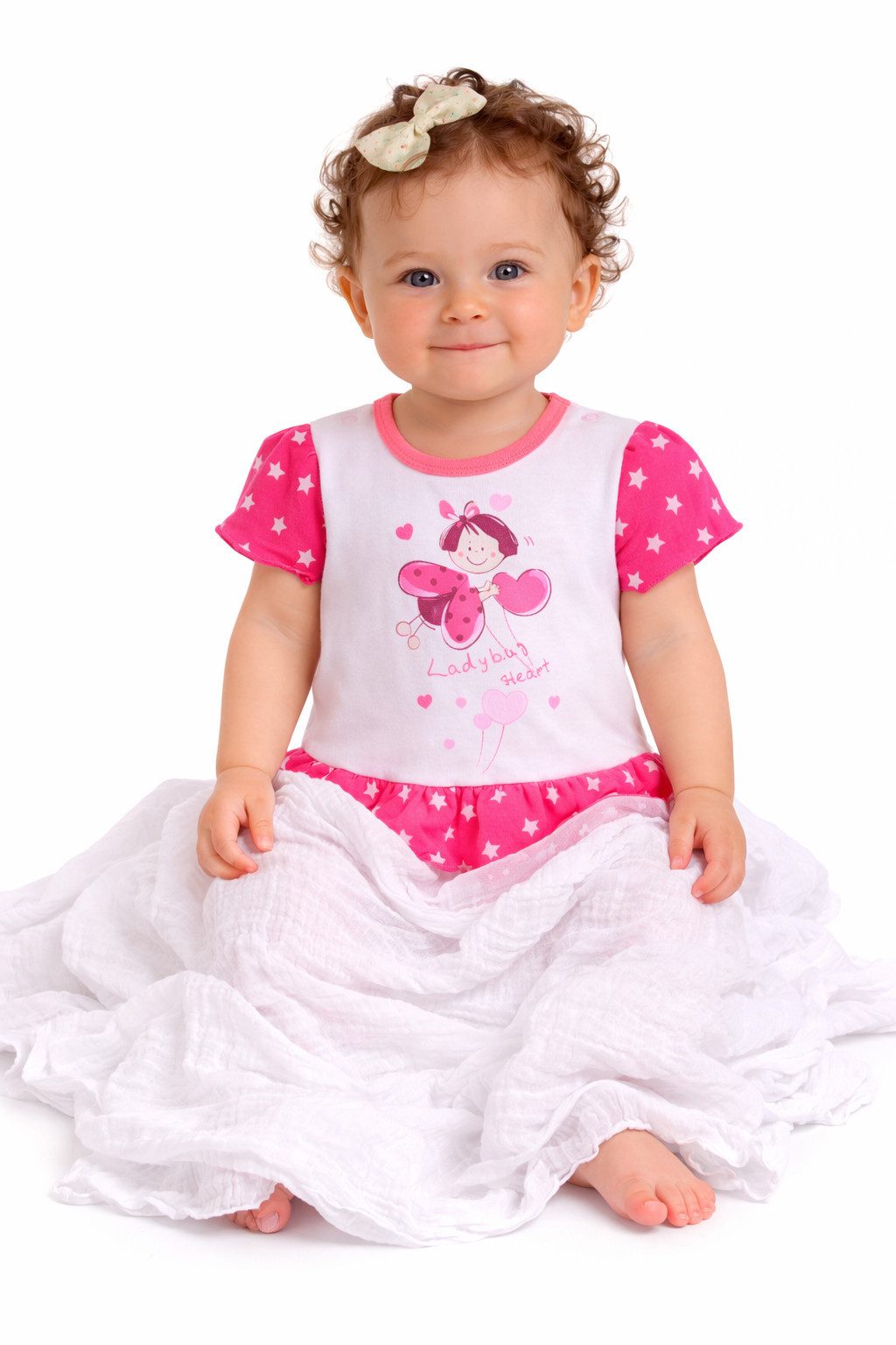 Bodykleid Body Kleid Baby Spieler Bodykleidchen in Pink mit Herzchen