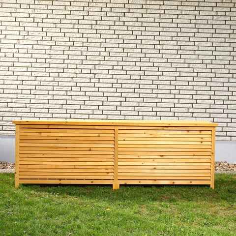 Mucola Auflagenbox Auflagenbox 170CM Kissenbox Holz Gartenbox Gartentruhe Holztruhe (Stück), Rostfrei