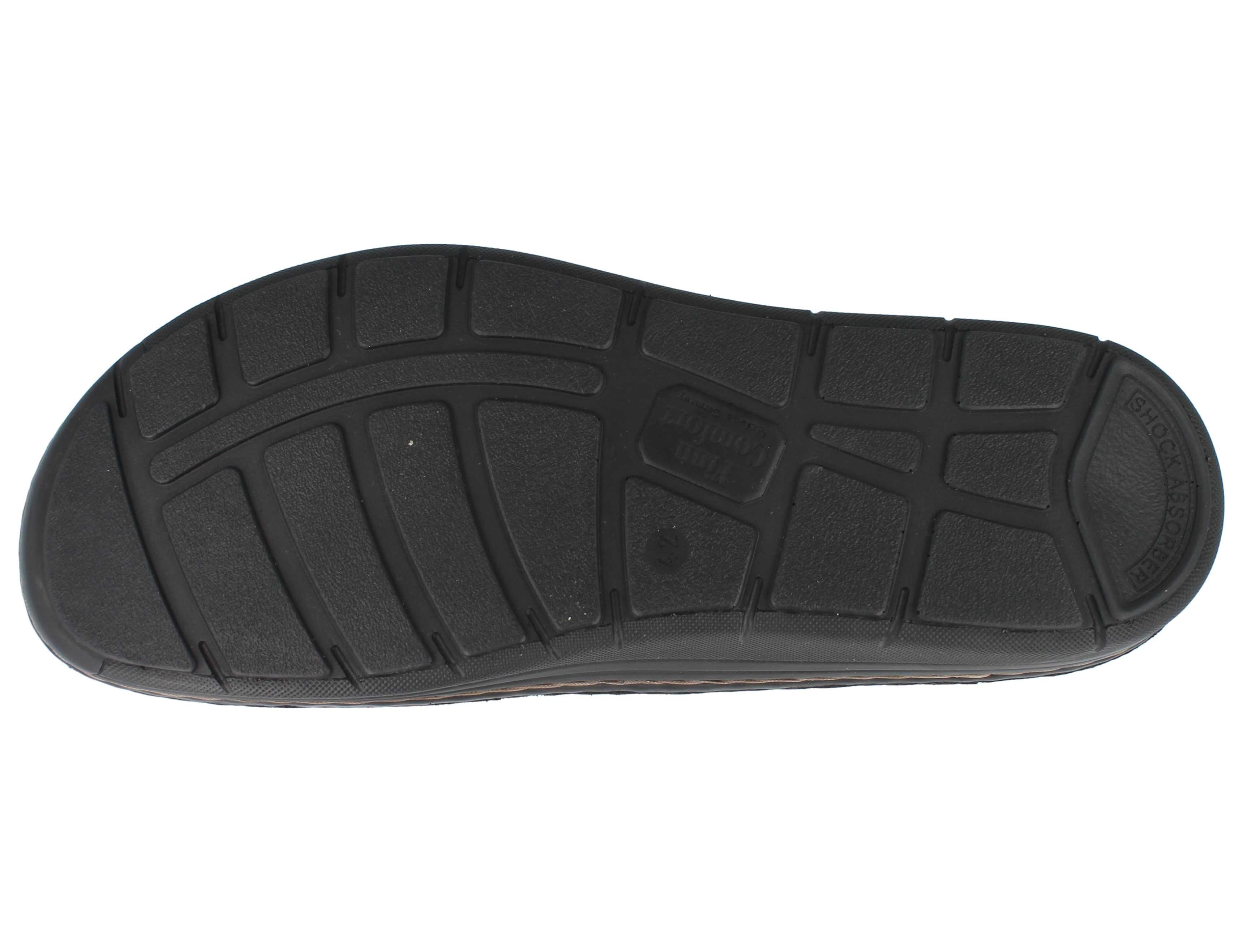 Finn Comfort FINN COMFORT Aguilas Herren Clog dunkelbraun Glattleder - Größe: 44 Hausschuh Wechselfußbett
