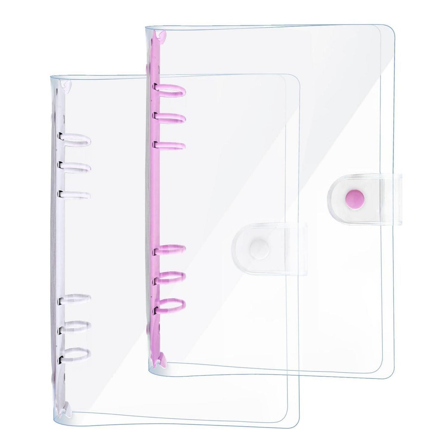 LuxusKollektion Aktenordner Ringbuch Ordner A6 2 Stk Lila/Weiss PVC