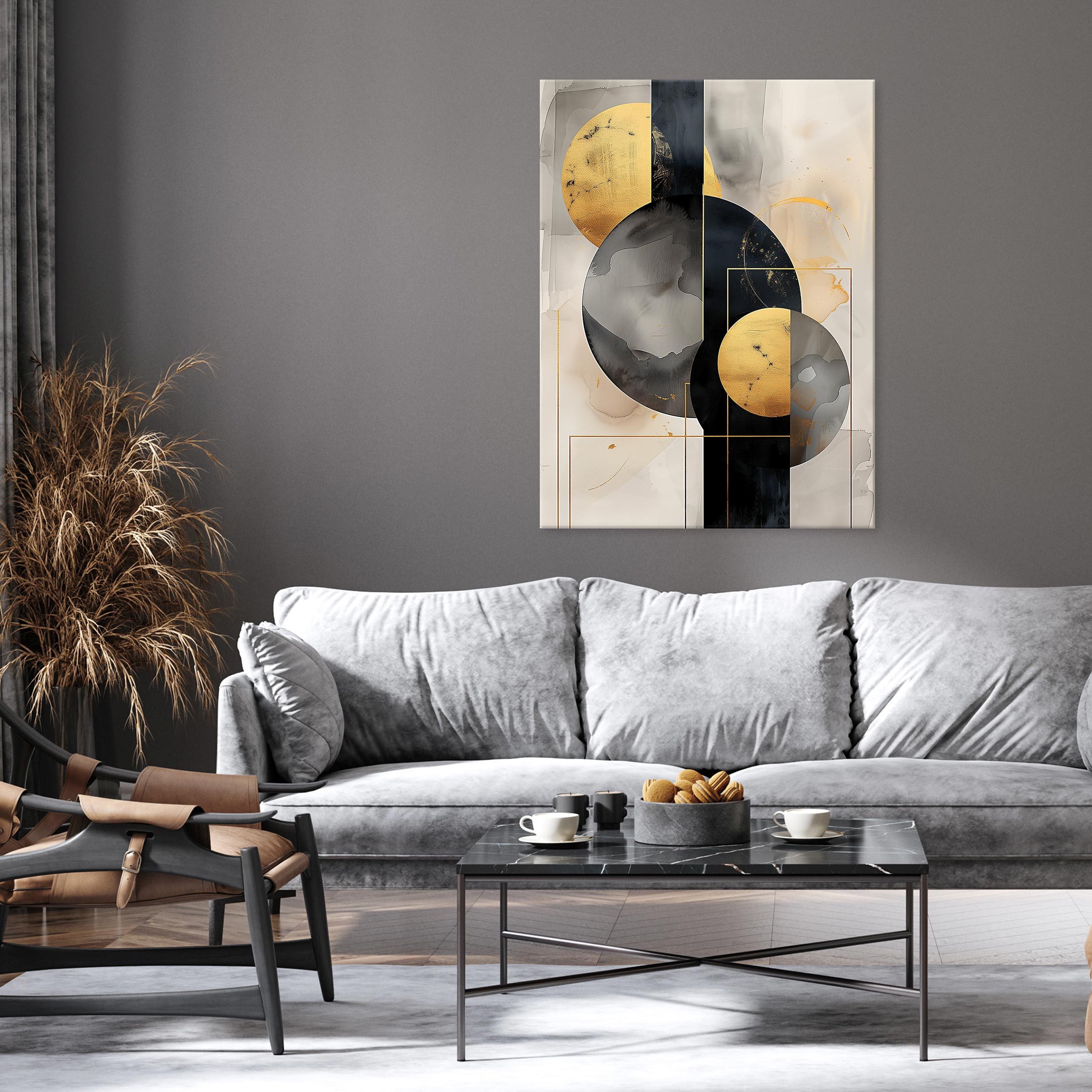 Wallarena Leinwandbild Abstrakt Loft Grau Schwarz günstig online kaufen