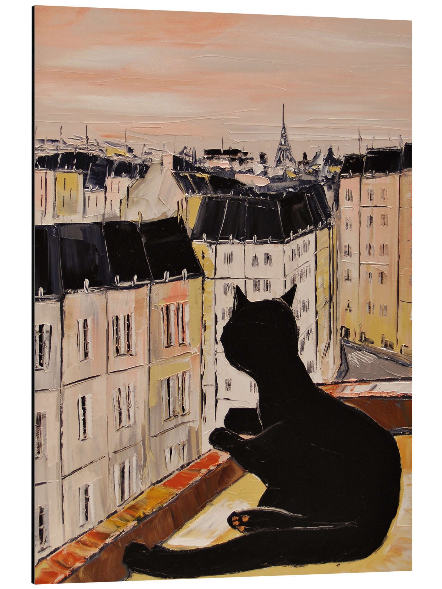 Posterlounge Alu-Dibond-Druck JIEL, Katerchen in Paris, Wohnzimmer Malerei