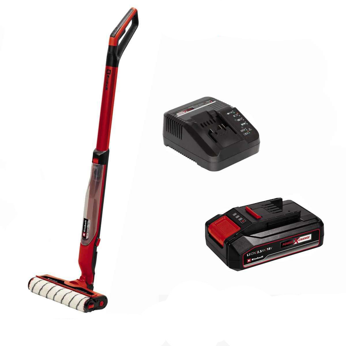 Einhell Hartbodenreiniger Hartbodenreiniger CLEANEXXO 18V Akku 2.5 Ah 290 mm Bürstenwalz