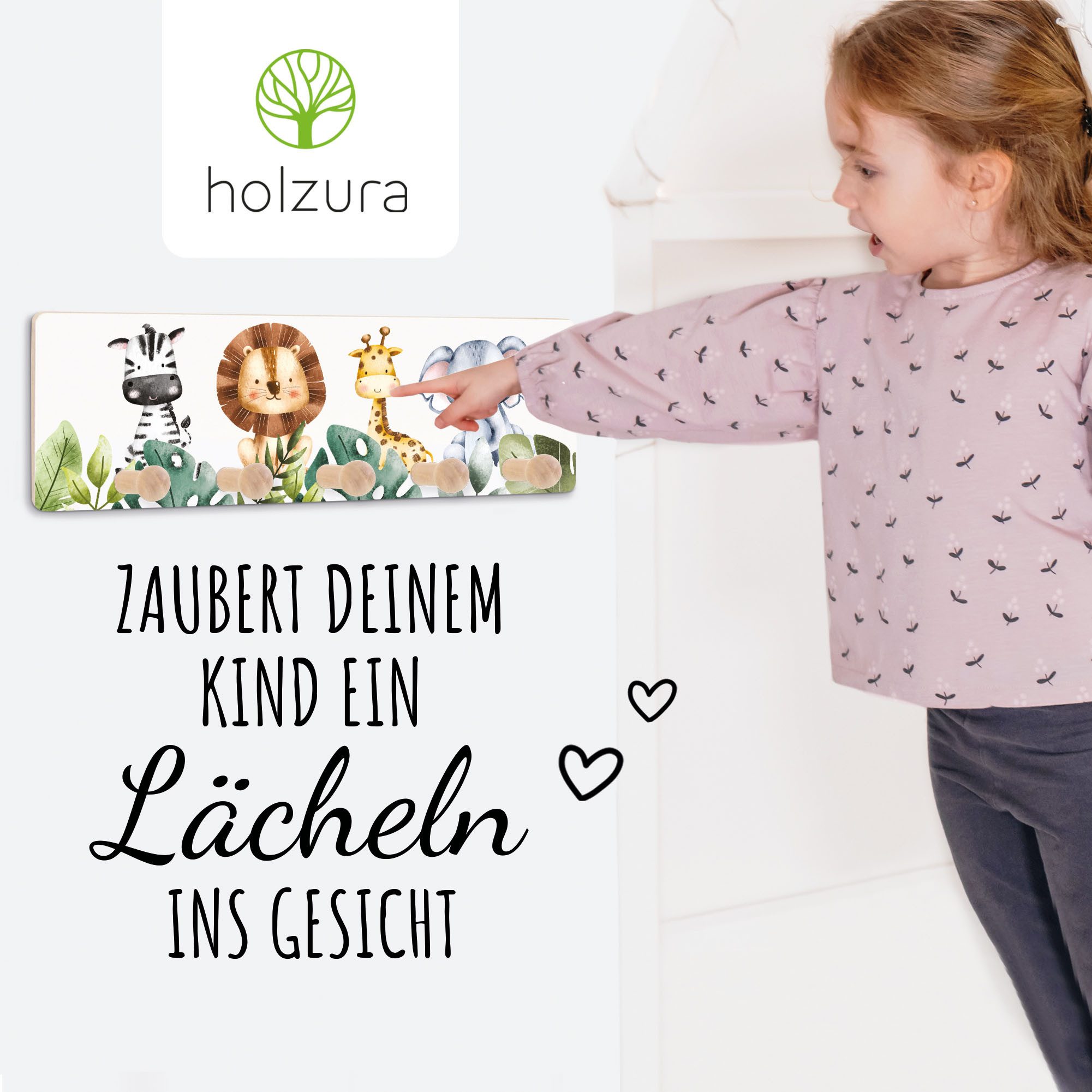 Holzura Garderobenleiste Kindergarderobe, Garderobe für Kinder günstig online kaufen