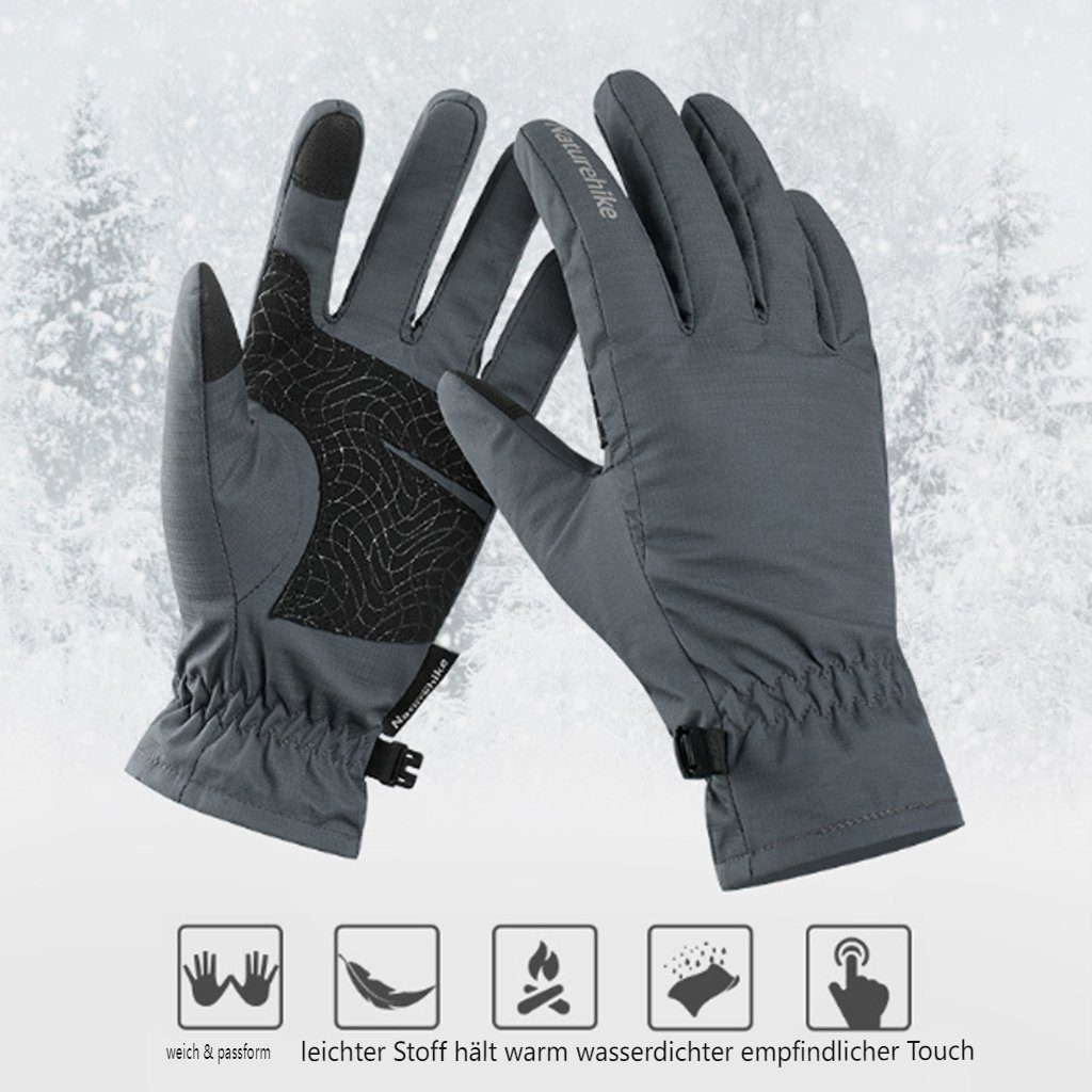 Winter MAEREX bis Touchscreen Handschuhe Wasserdicht Skihandschuhe Anti-Rutsch -40℃ Grau(L)
