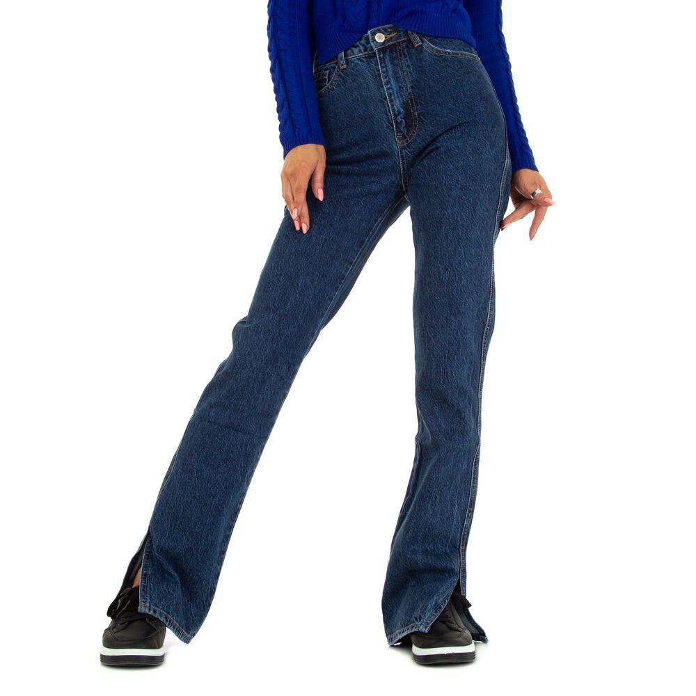 Ital-Design Freizeit in Bootcut Bootcut-Jeans Jeans Damen Blau