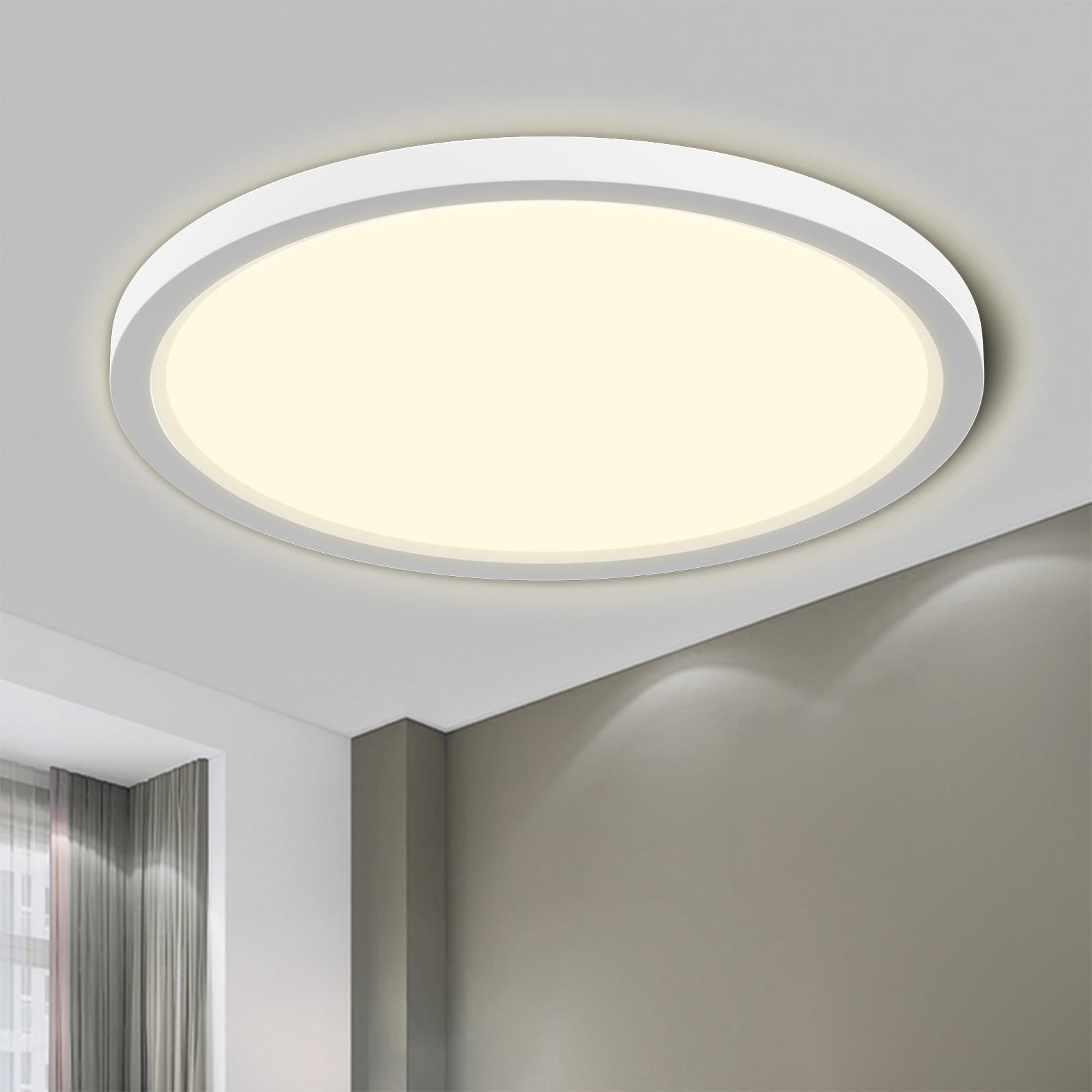 LED Deckenleuchte Deckenleuchte, LED Badezimmerlampe Badlampe Flach Rund