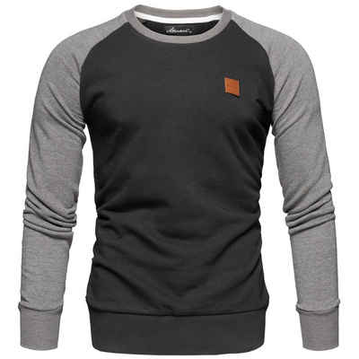 Amaci&Sons Sweatshirt »MILWAUKEE Herren Pullover Sweatshirt mit Rundhals«