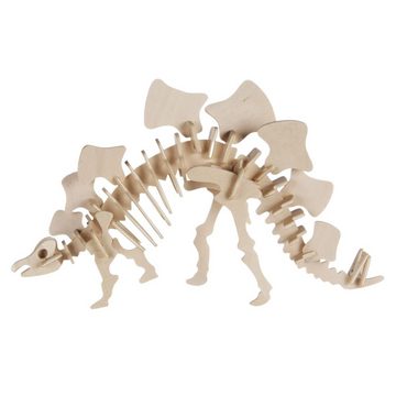Bada Bing 3D-Puzzle 4er Set 3D Holzpuzzle Kinder Dino Dinosaurier Puzzle, 131 Puzzleteile