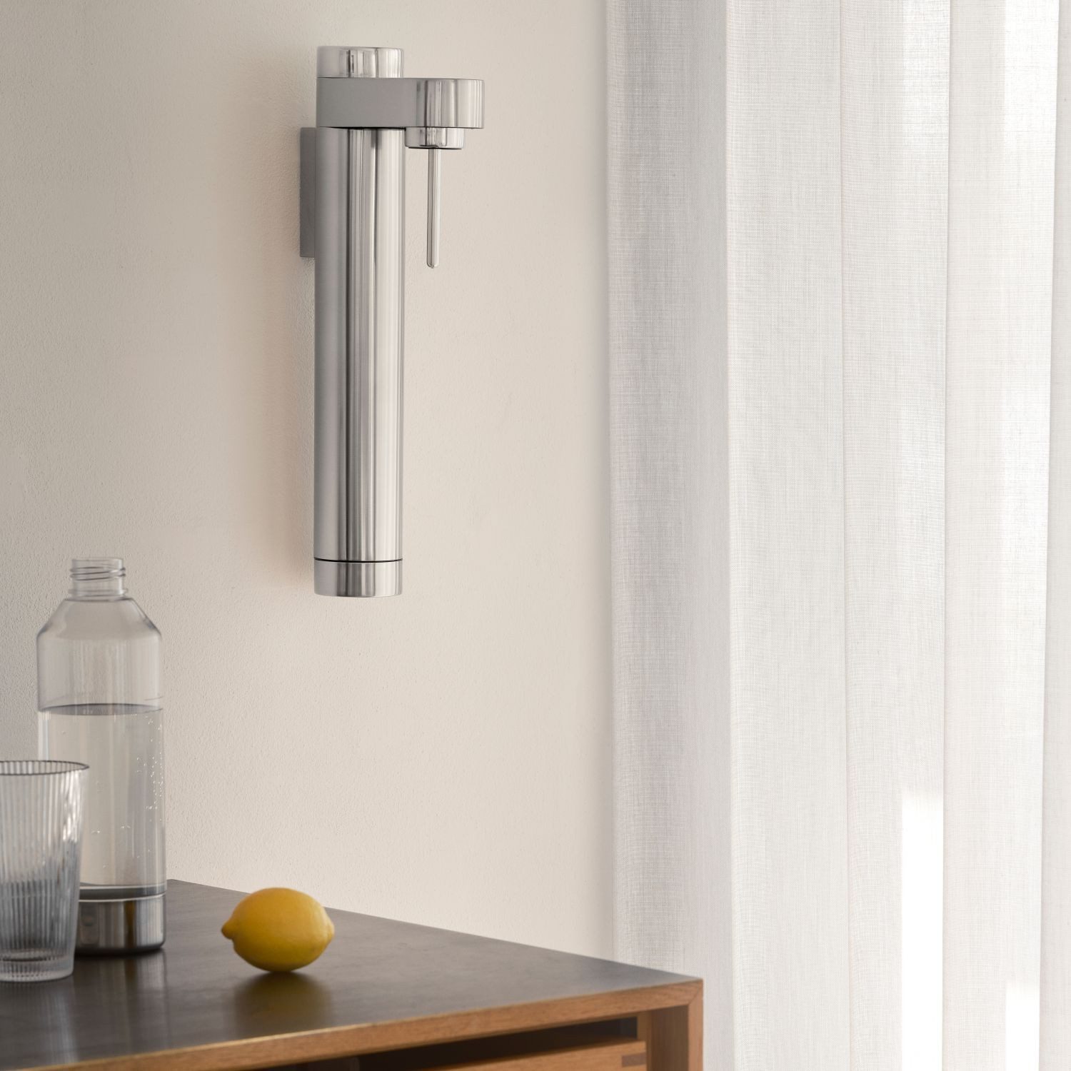 Stelton Wassersprudler Brus mit Wandhalterung Edelstahl