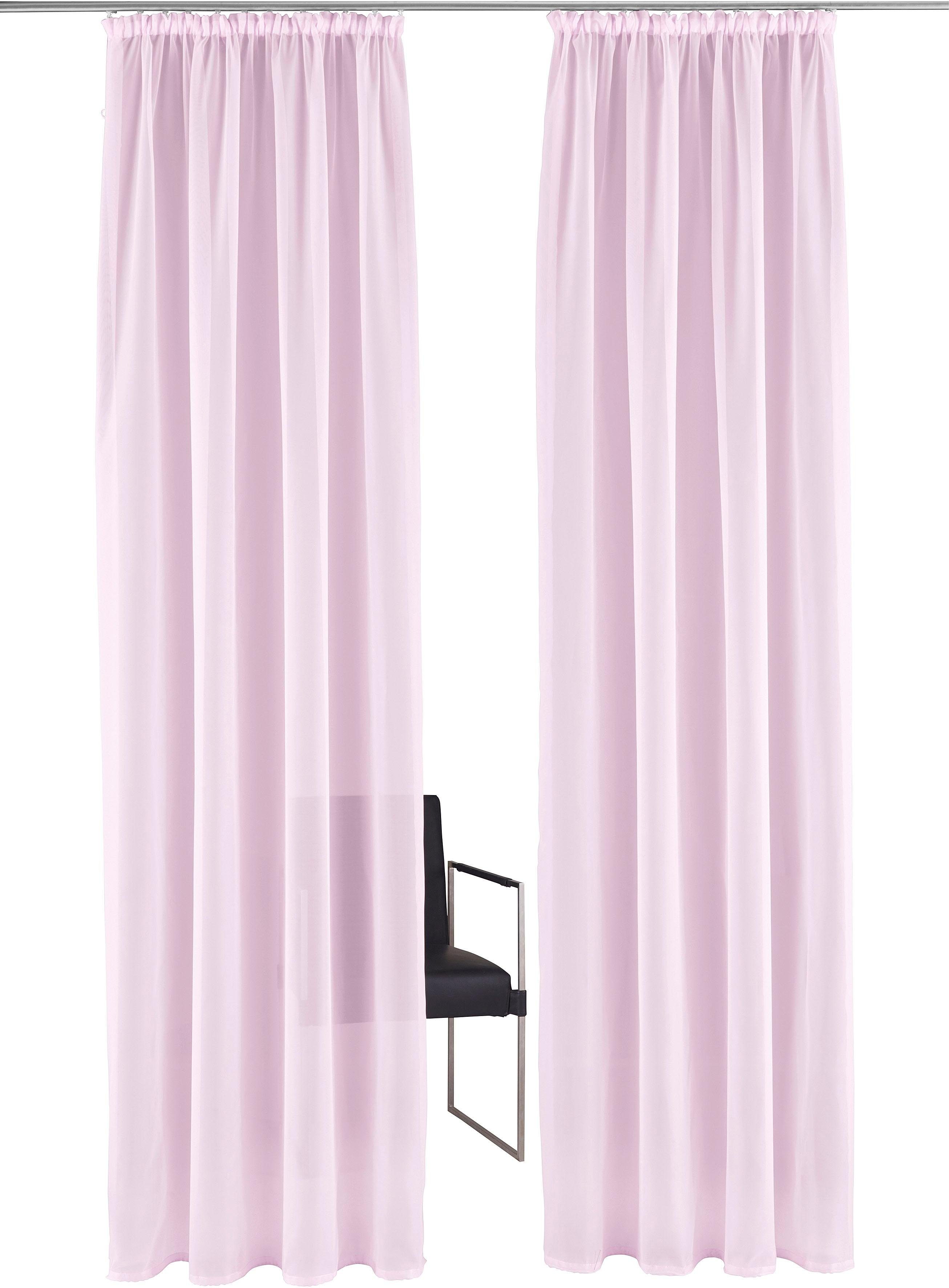 OTTO home Gardine XANA (1 St), Kräuselband, transparent, Voile, Bestseller, einfarbig, 1 bzw. 2 Schals, pflegeleicht, Beststeller!