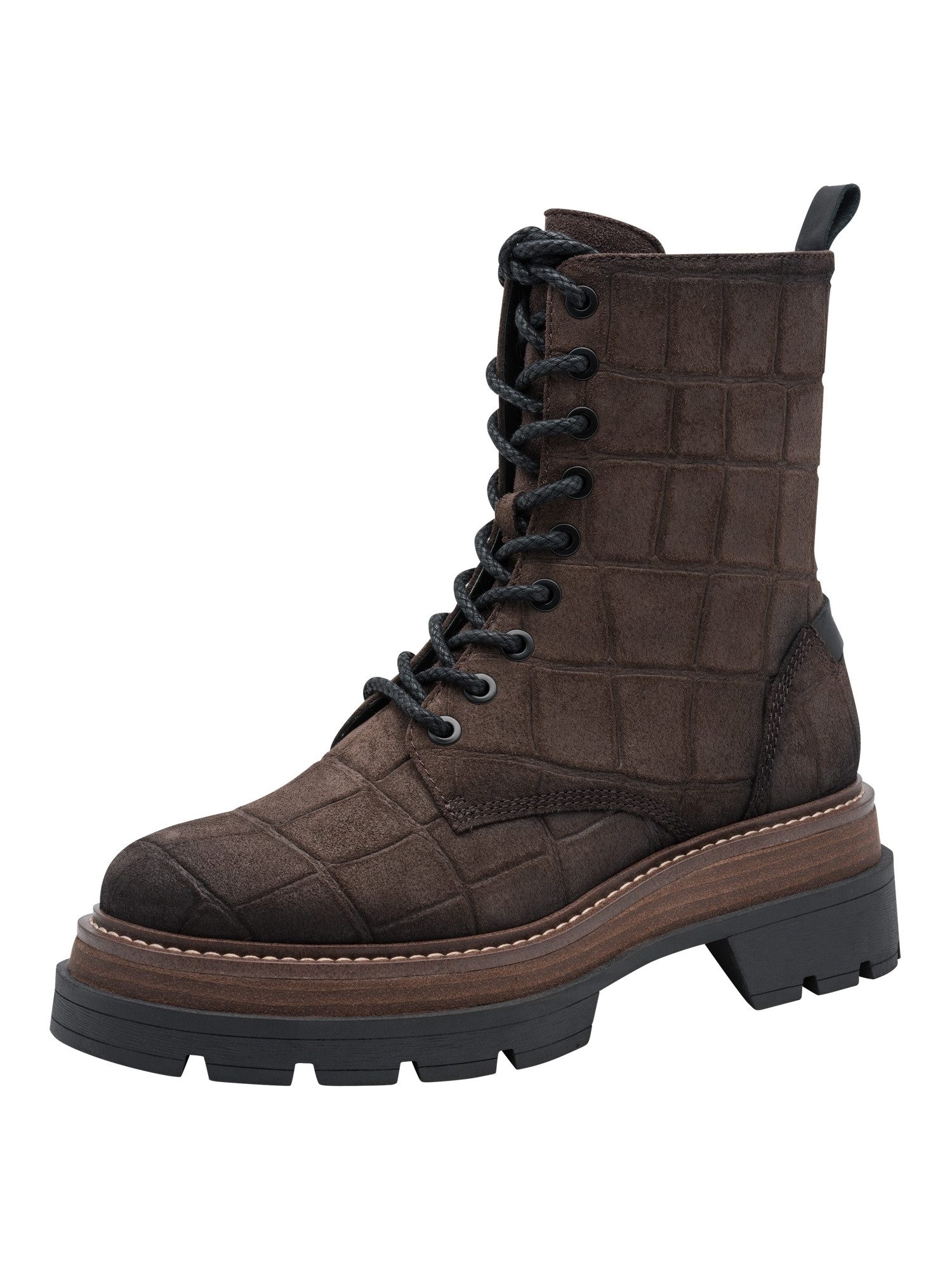 Tamaris TOUCH-IT, Removable Sock mit Absatz kein Absatz Schnürstiefelette TOUCH-IT