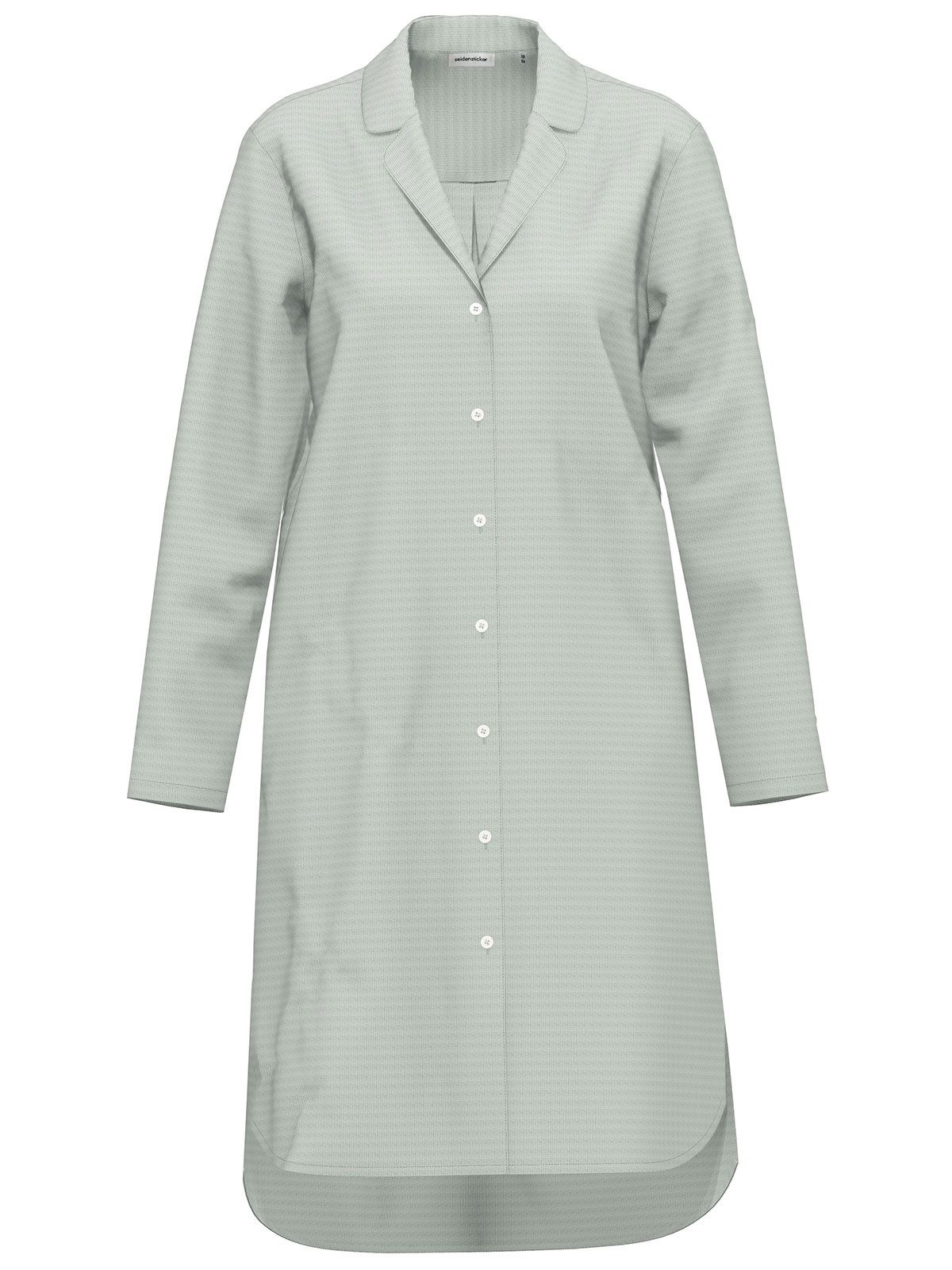 Seidensticker schwarze Rose Nachthemd Damen Nachthemd lang (Stück, 1-tlg) Hautfreundlich, durchgängige Knopfleiste, comfort fit, Uni, Modal
