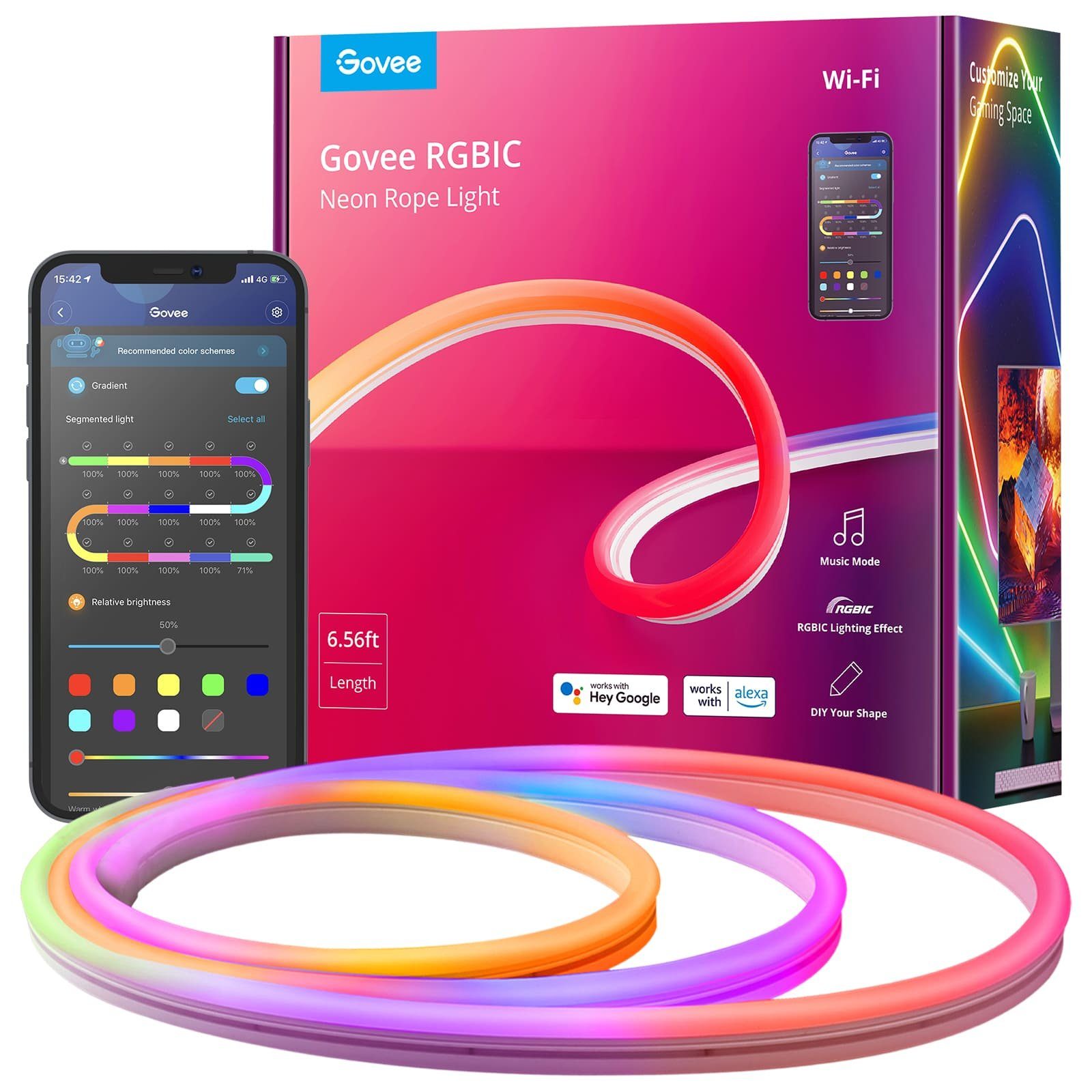 Govee LED-Lichterschlauch RGBIC Neon Lichterschlauch günstig online kaufen