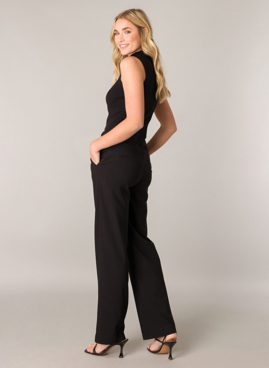 Base Level Stoffhose Sommerhose mit Schlag und Elasthan